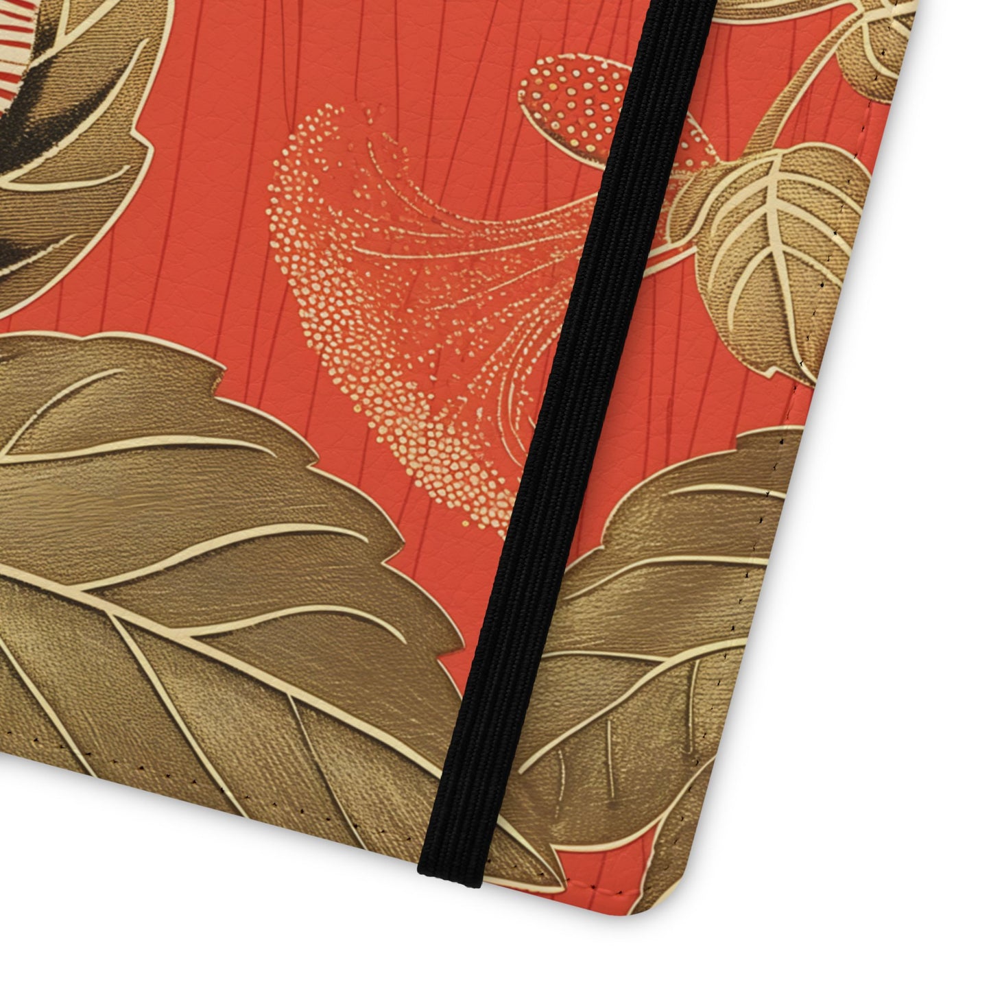 Golden Hibiscus – Vegan Leather Wallet Samsung Case