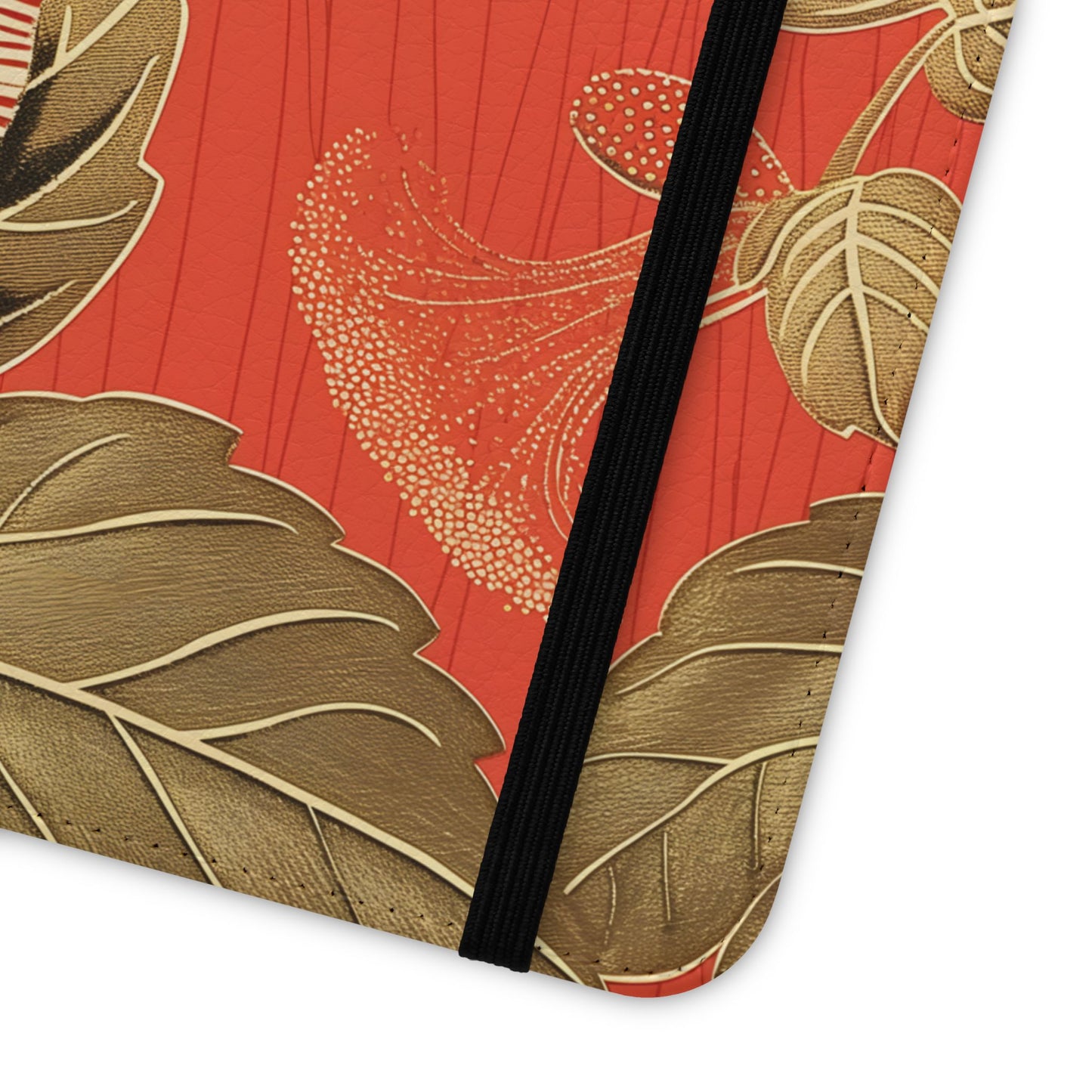 Golden Hibiscus – Vegan Leather Wallet Samsung Case
