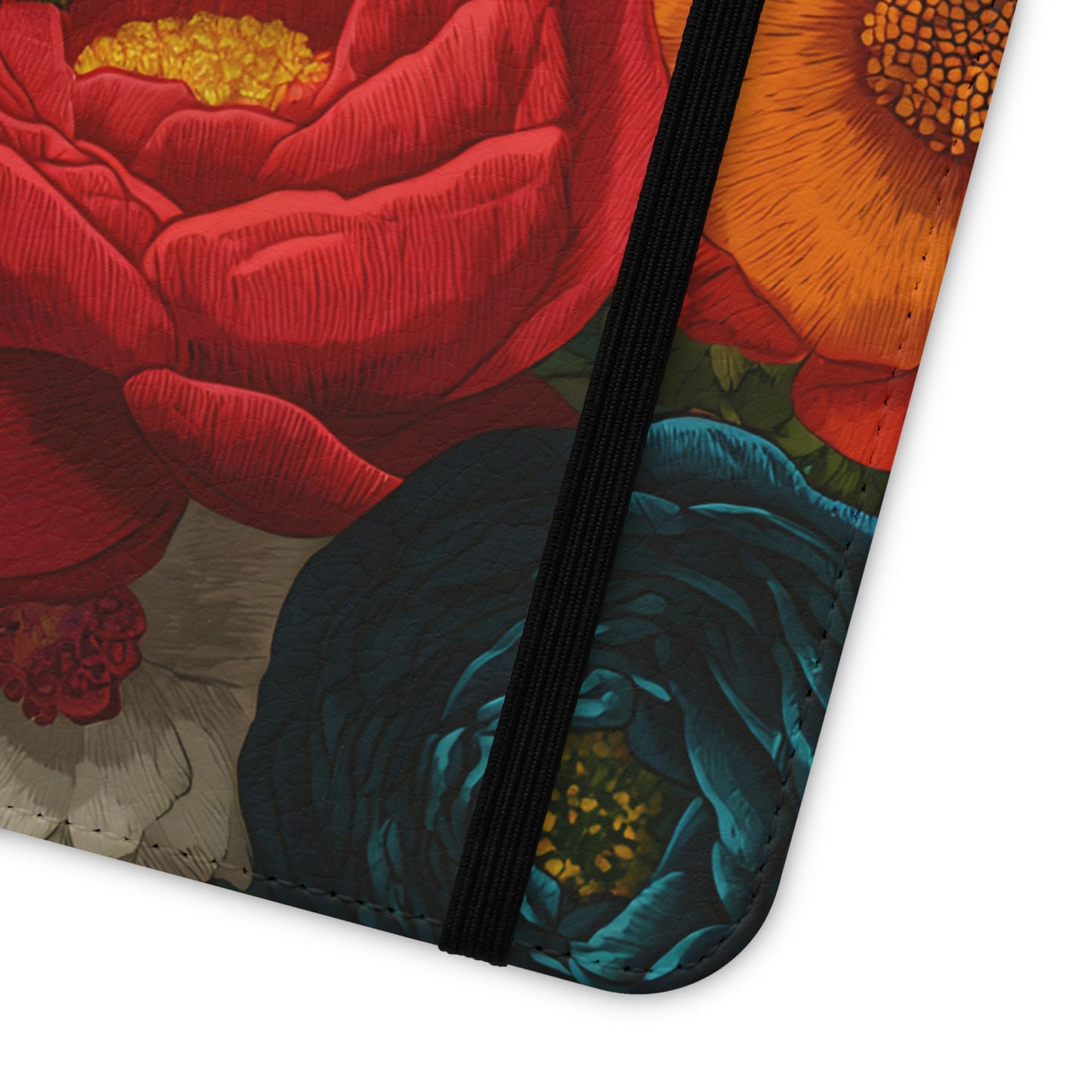 Midnight Bloom – Samsung Vegan Leather Flip Phone Case