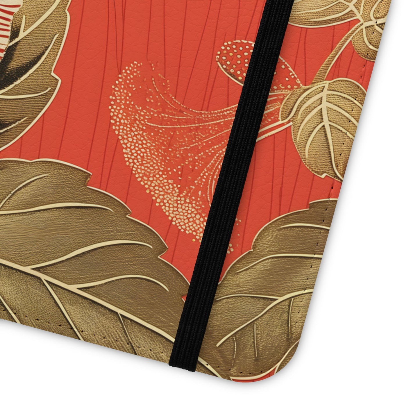 Golden Hibiscus – Vegan Leather Wallet Samsung Case