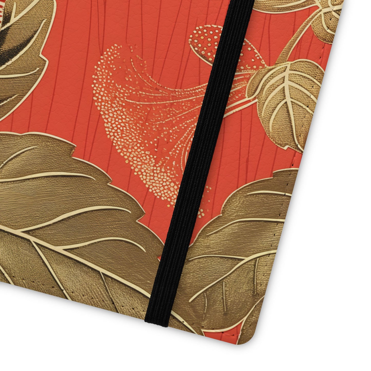 Golden Hibiscus – Vegan Leather Wallet Samsung Case