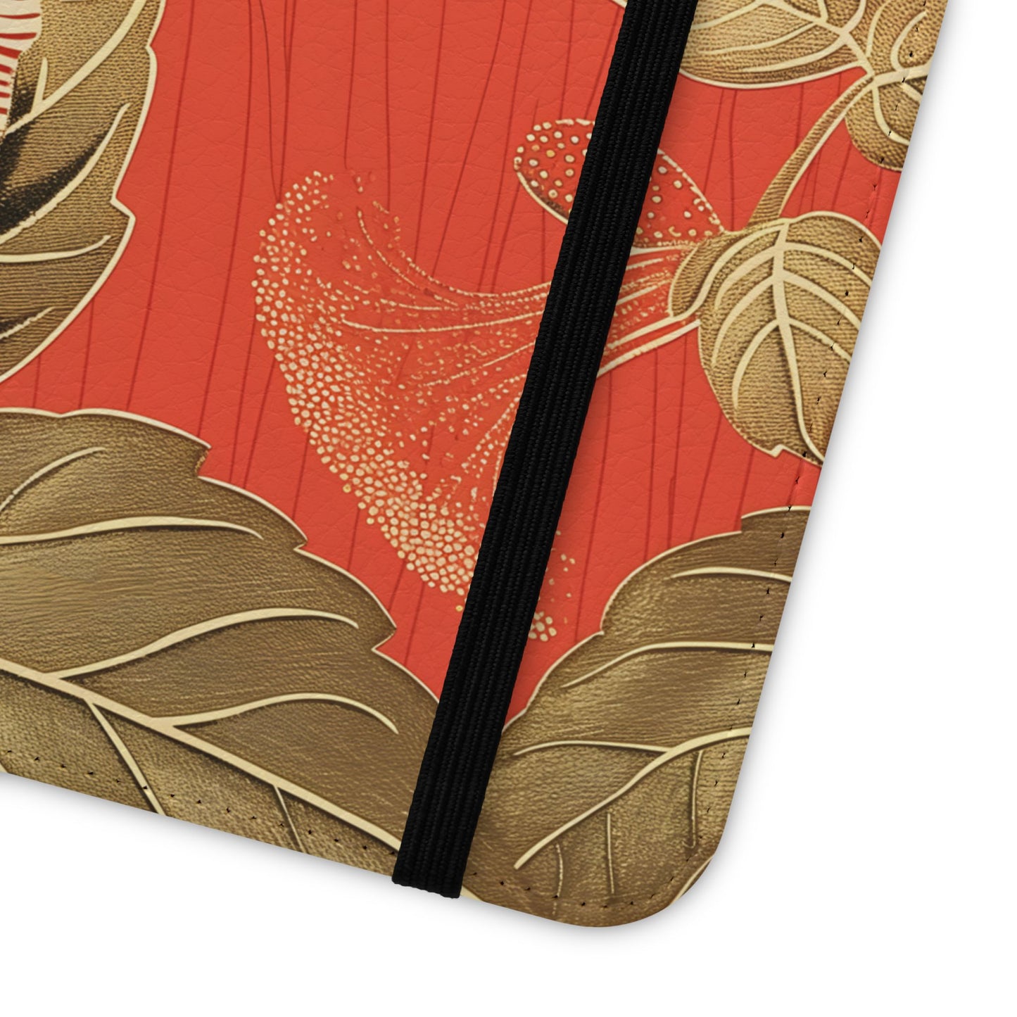 Golden Hibiscus – Vegan Leather Wallet Samsung Case