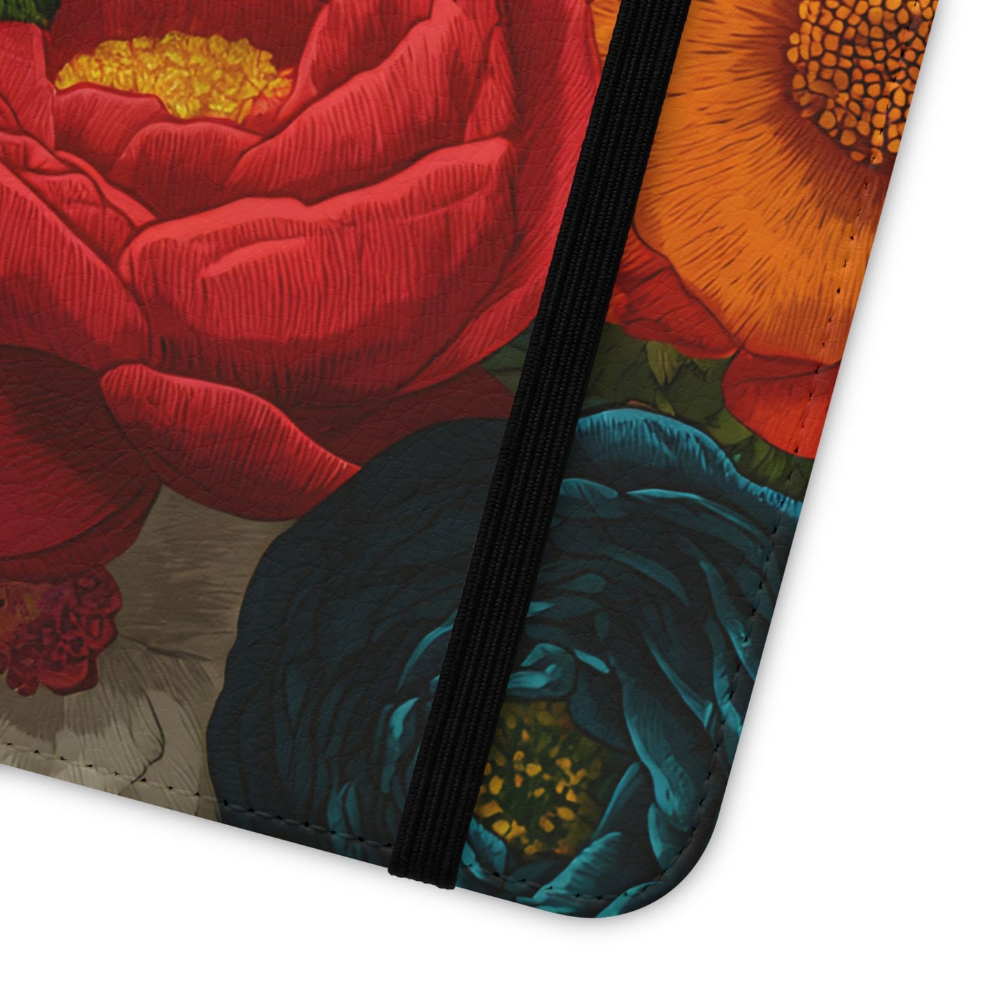 Midnight Bloom – Samsung Vegan Leather Flip Phone Case