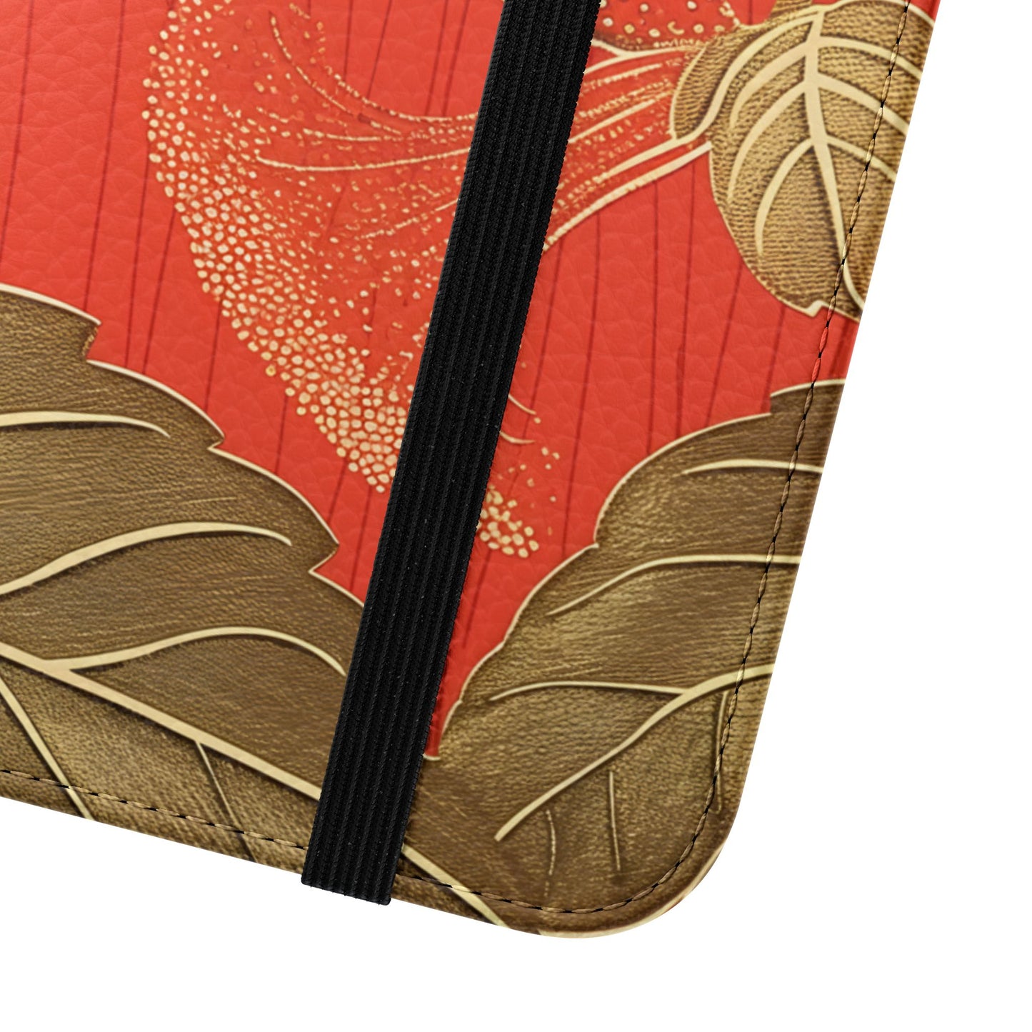 Golden Hibiscus – Vegan Leather Wallet Samsung Case