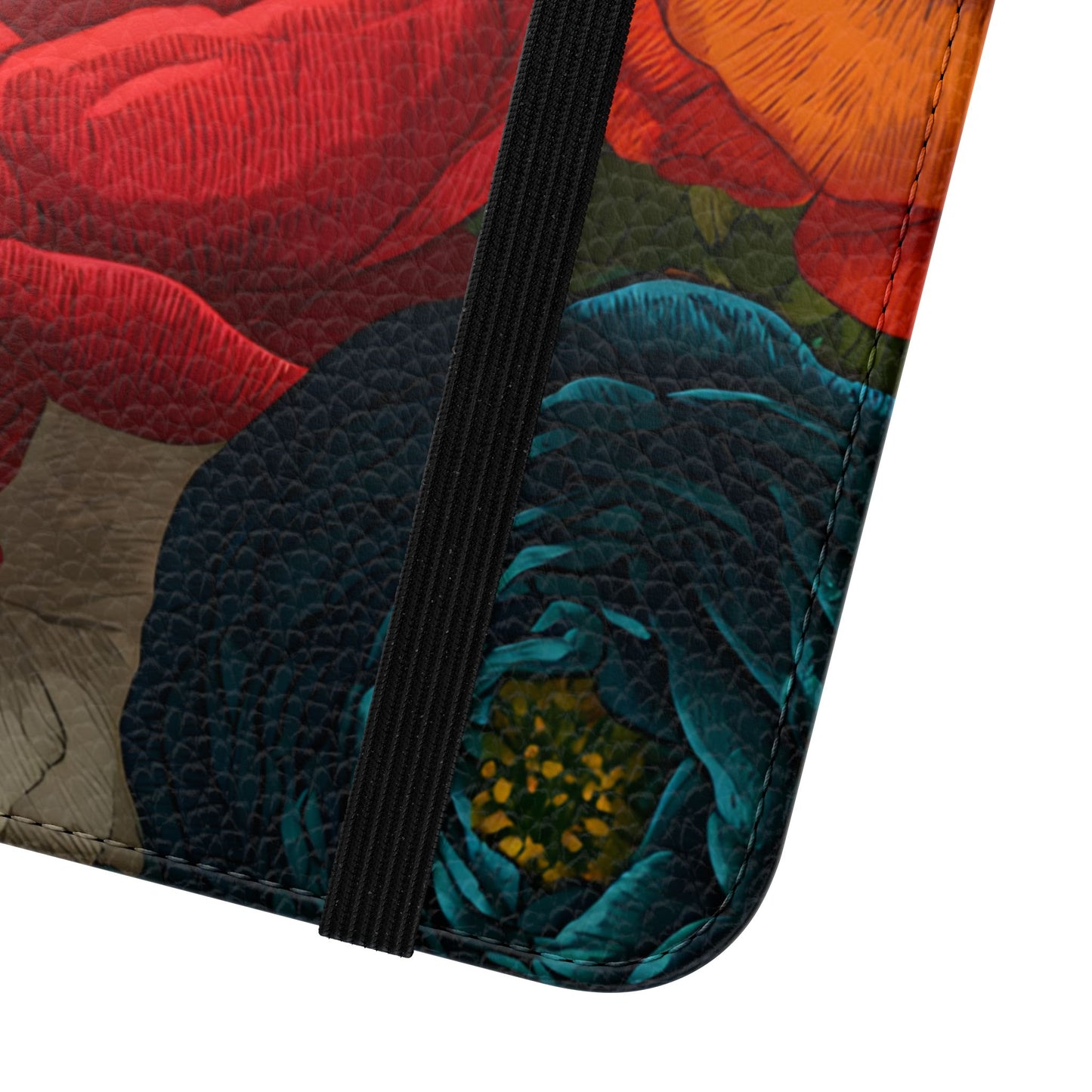 Midnight Bloom – Samsung Vegan Leather Flip Phone Case