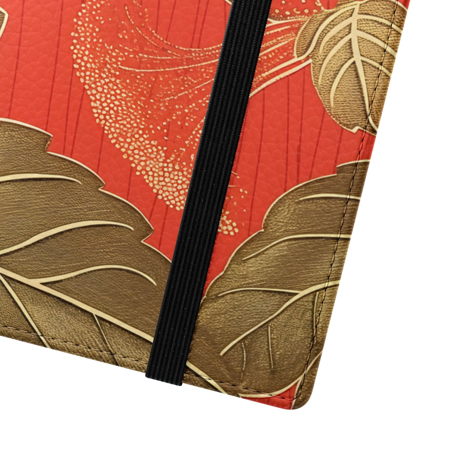 Golden Hibiscus – Vegan Leather Wallet Samsung Case