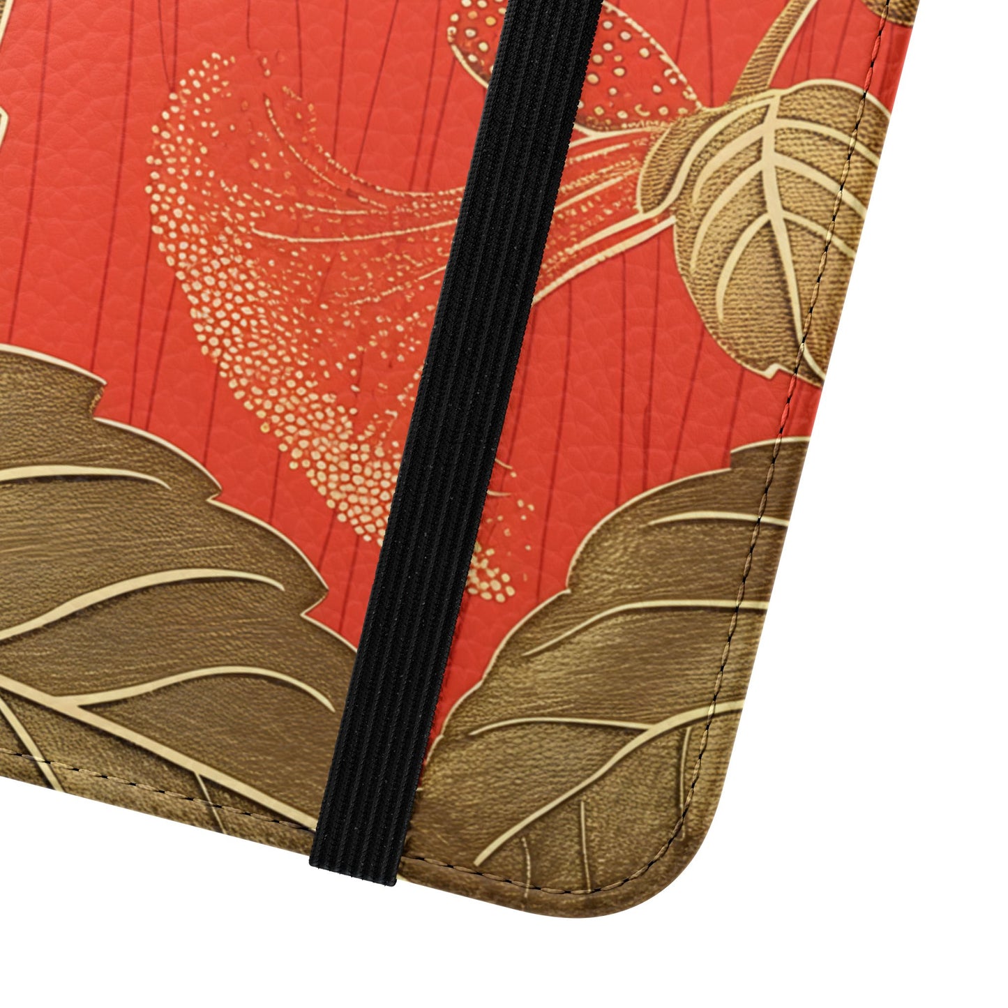Golden Hibiscus – Vegan Leather Wallet Samsung Case