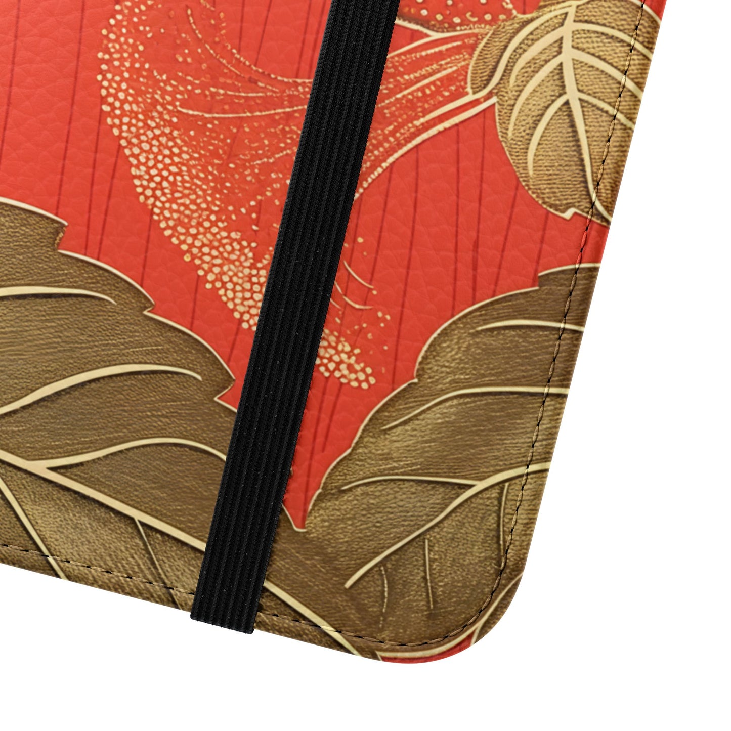 Golden Hibiscus – Vegan Leather Wallet Samsung Case