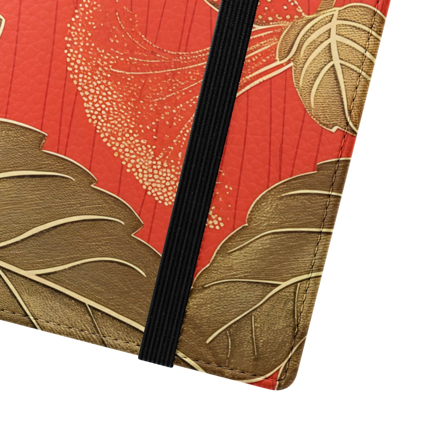 Golden Hibiscus – Vegan Leather Wallet Samsung Case