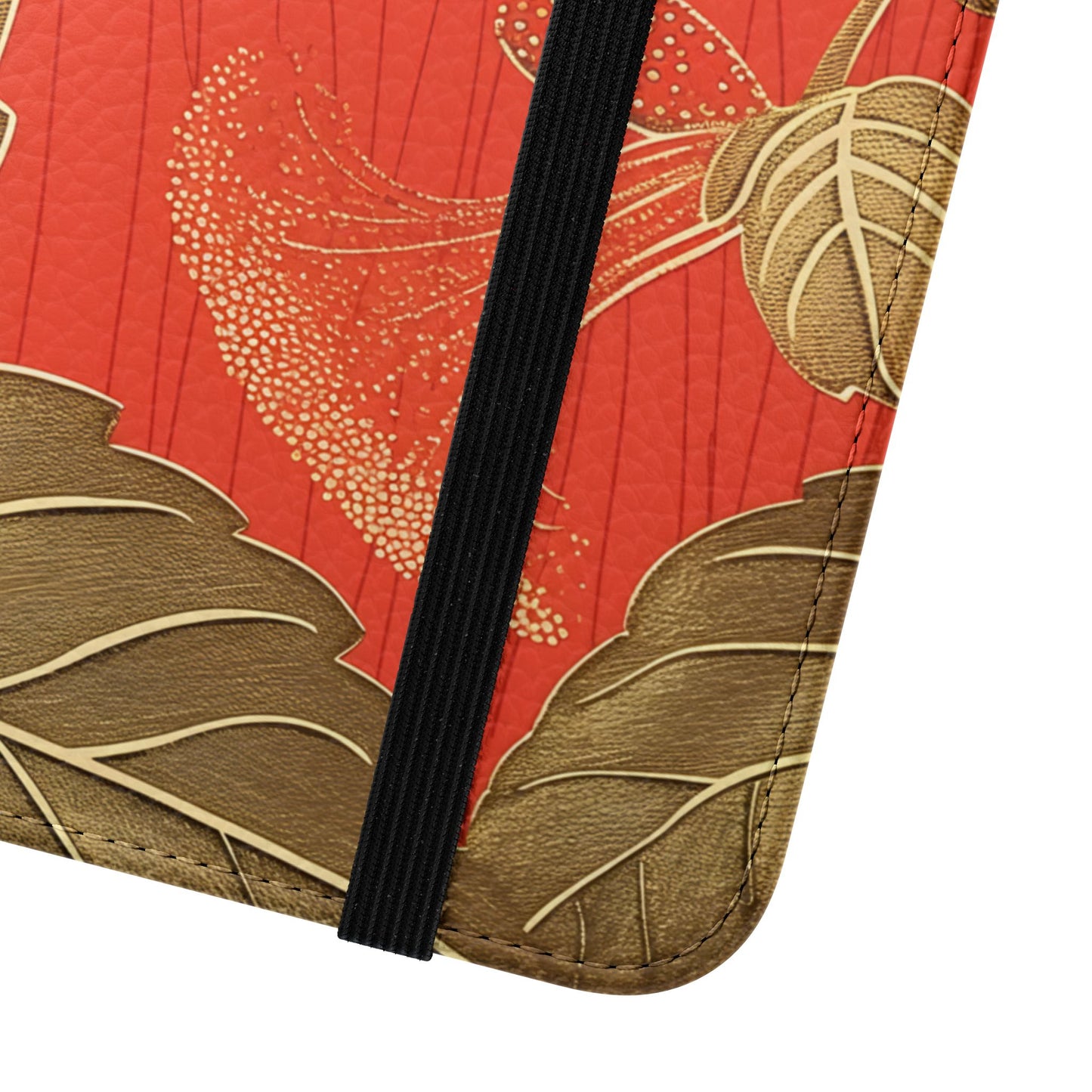 Golden Hibiscus – Vegan Leather Wallet Samsung Case