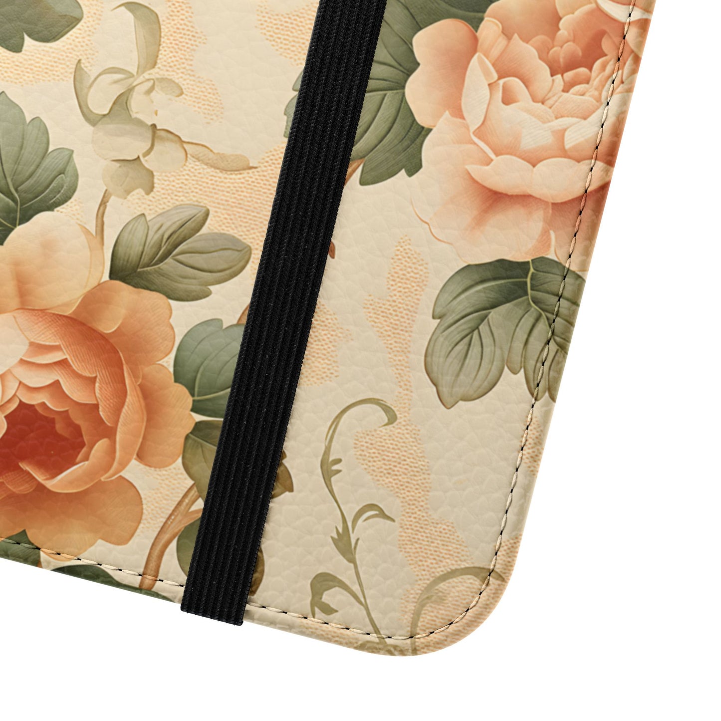 Vintage Bloom โ Vegan Leather Wallet Samsung Case