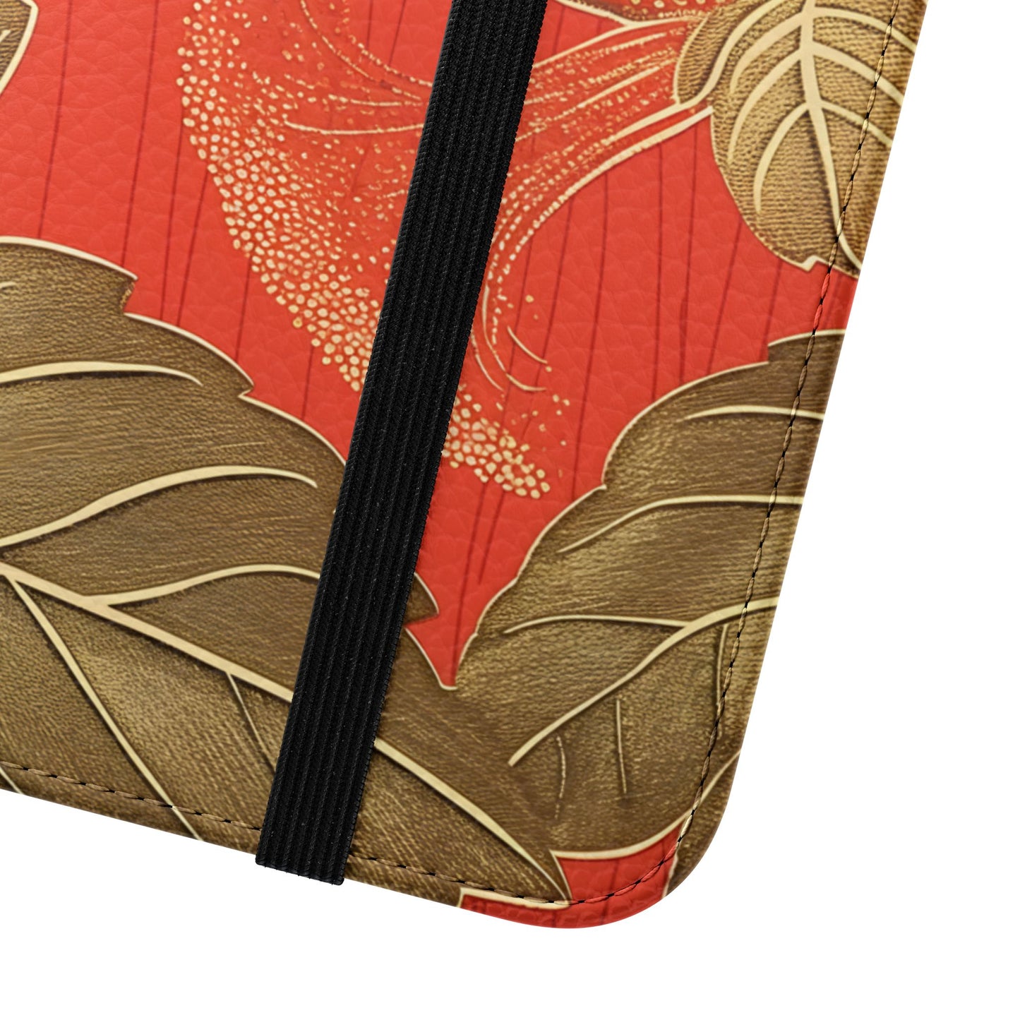 Golden Hibiscus – Vegan Leather Wallet Samsung Case