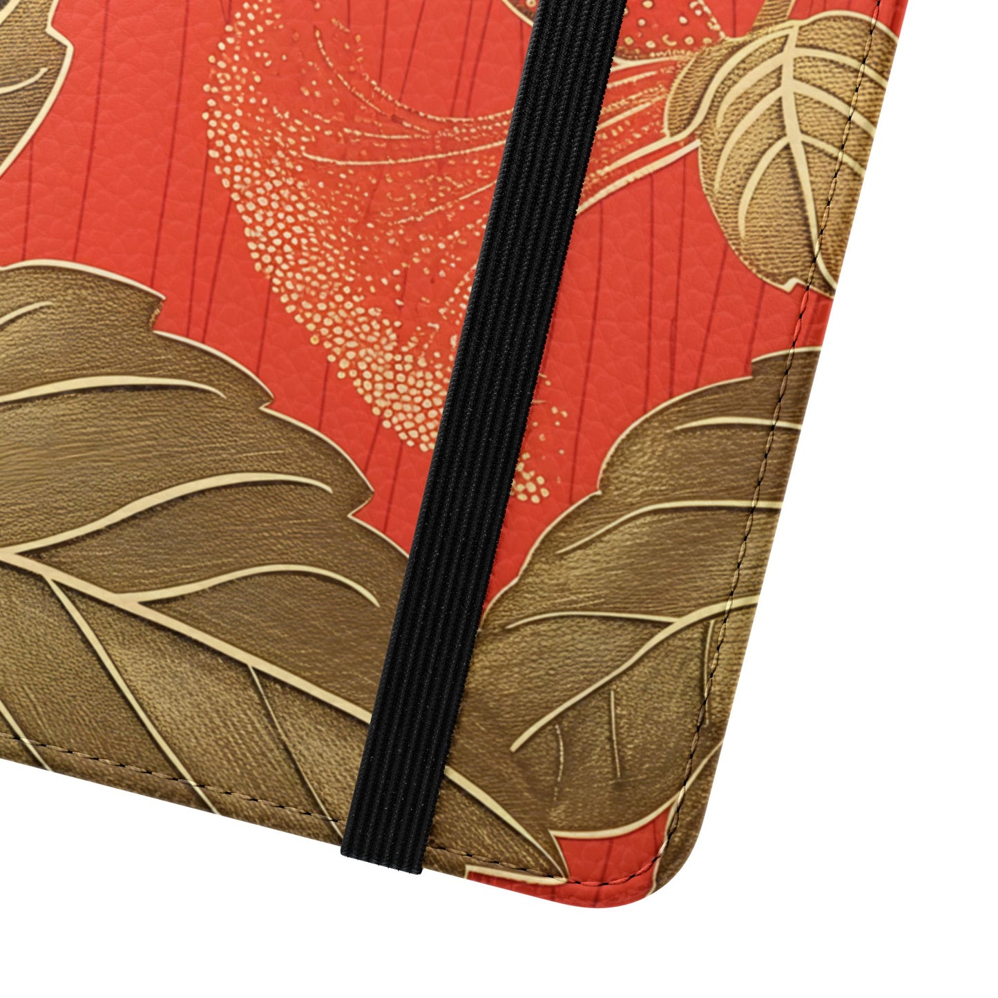 Golden Hibiscus – Vegan Leather Wallet Samsung Case
