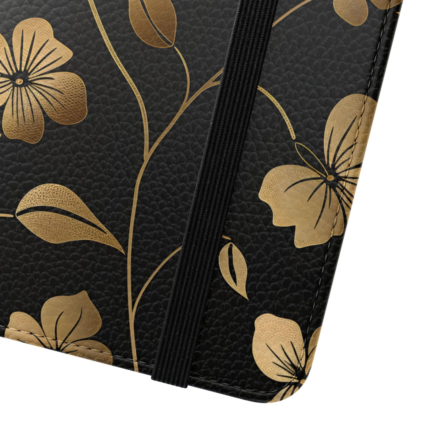 Golden Elegance โ Samsung Vegan Leather Wallet Case