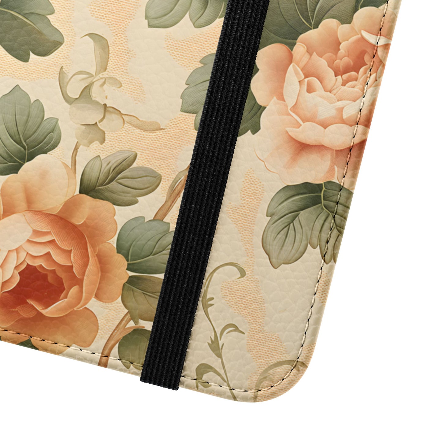 Vintage Bloom โ Vegan Leather Wallet Samsung Case