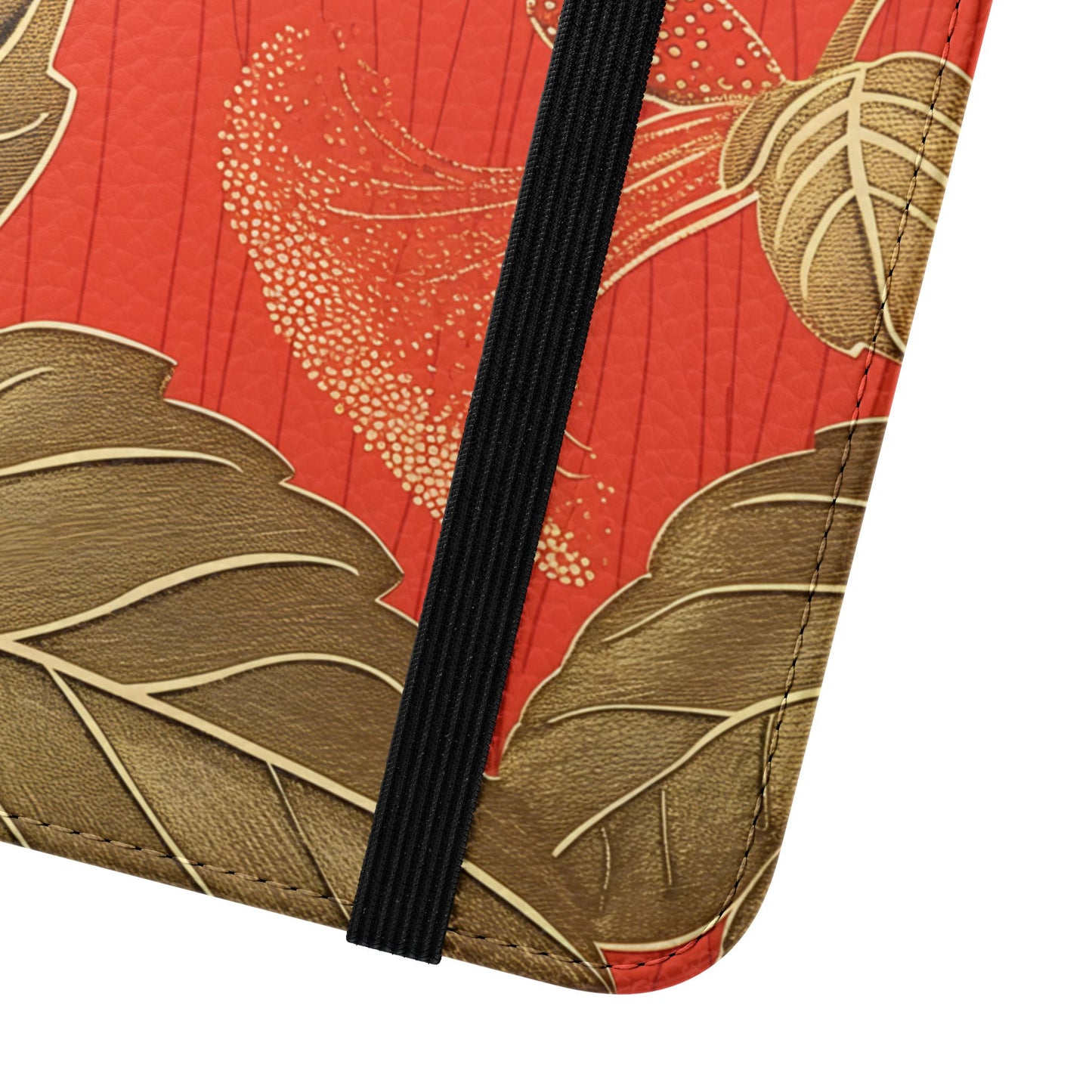 Golden Hibiscus – Vegan Leather Wallet Samsung Case