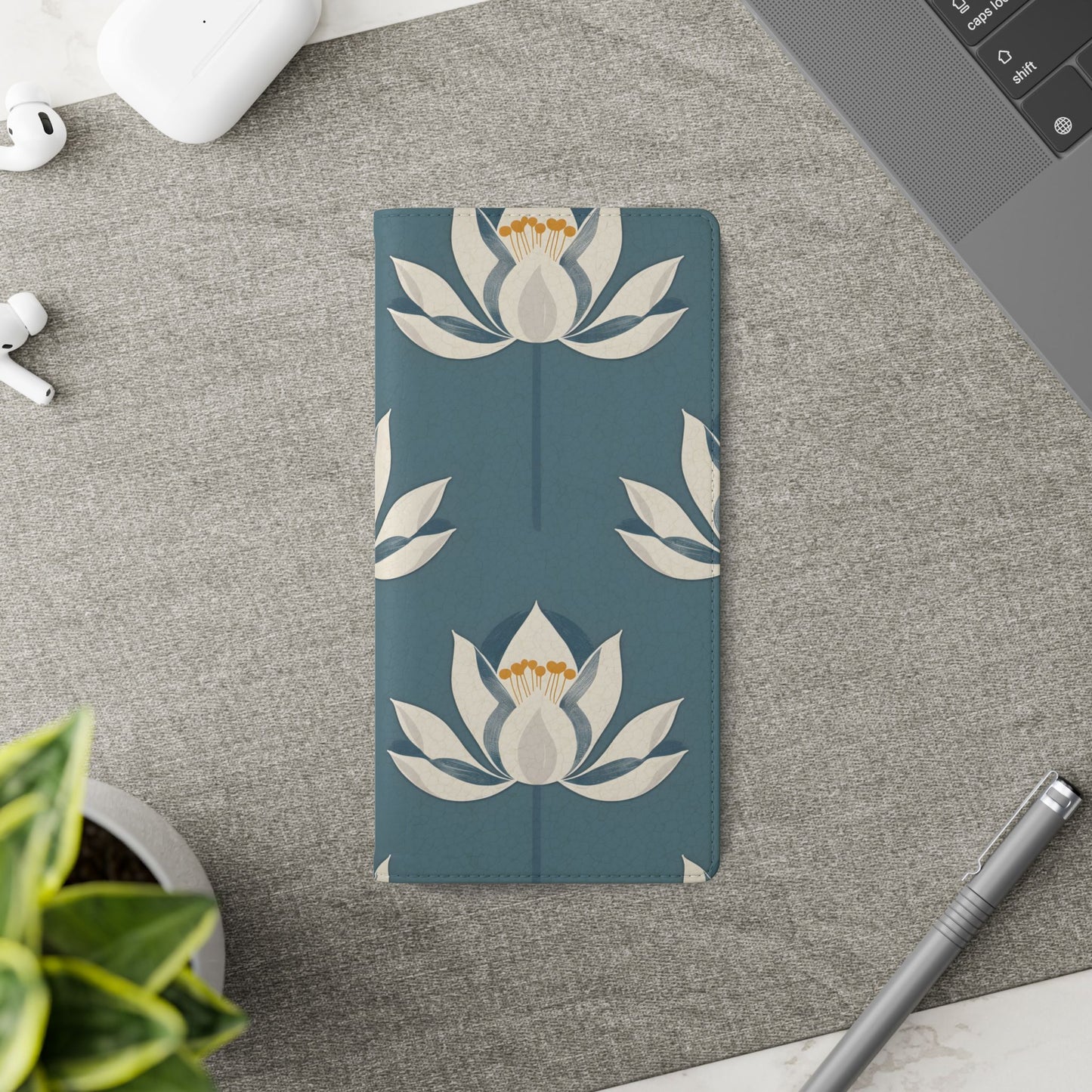 Lotus Serenity – Vegan Leather Wallet Samsung Case