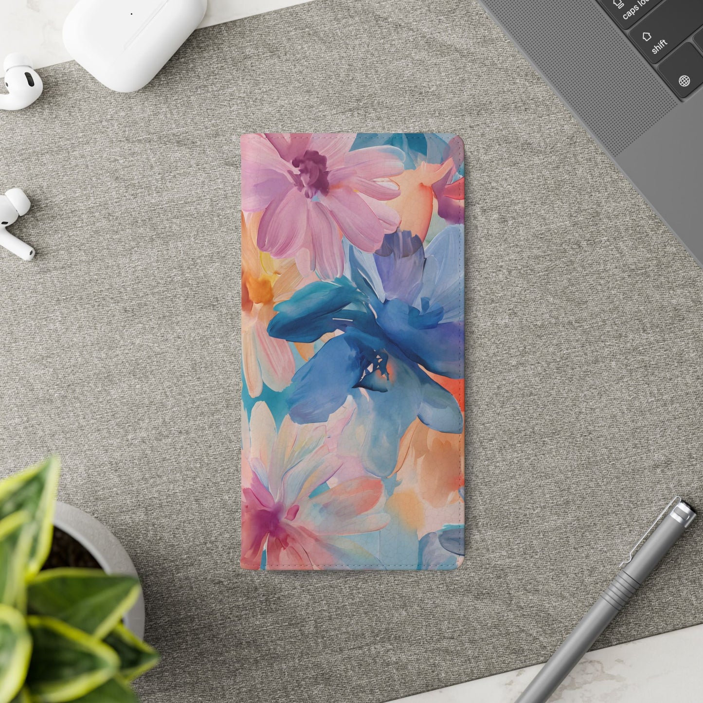Radiant Bloom – Vegan Leather Wallet Samsung Case