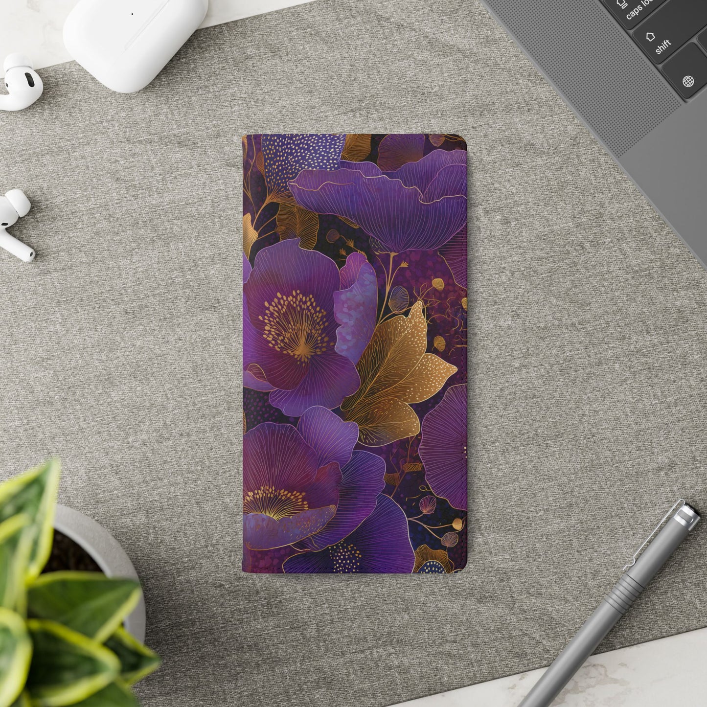 Imperial Petals – Vegan Leather Samsung Flip Phone Case