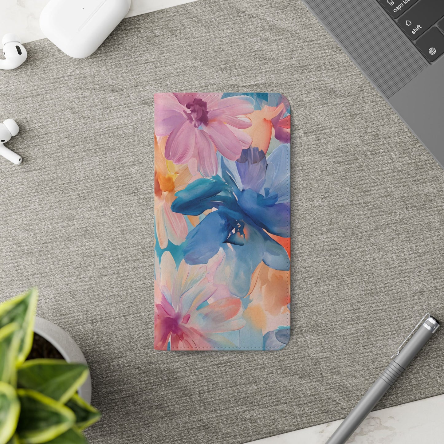 Radiant Bloom – Vegan Leather Wallet Samsung Case