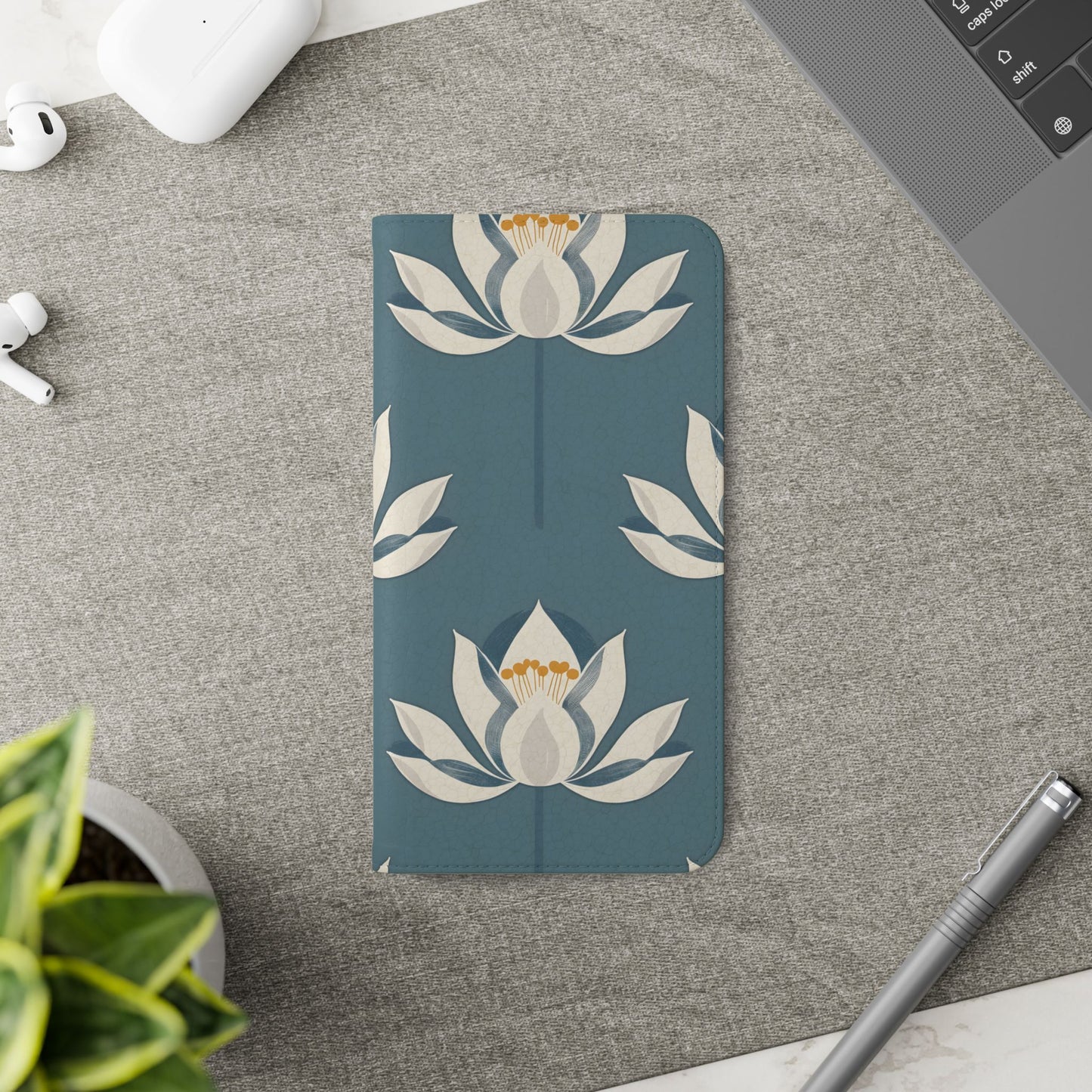 Lotus Serenity – Vegan Leather Wallet Samsung Case