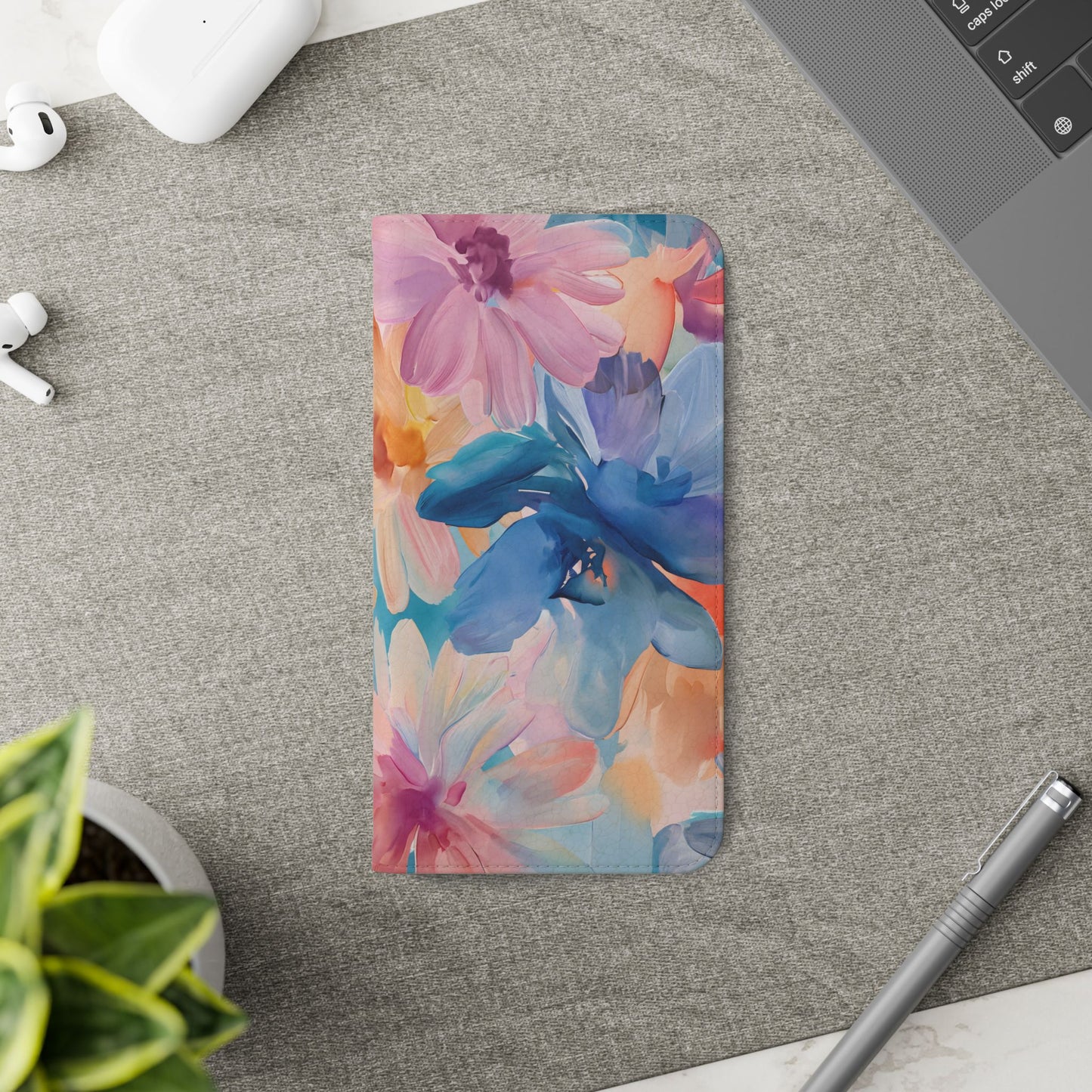 Radiant Bloom – Vegan Leather Wallet Samsung Case