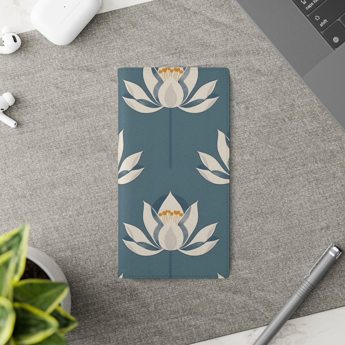 Lotus Serenity – Vegan Leather Wallet Samsung Case