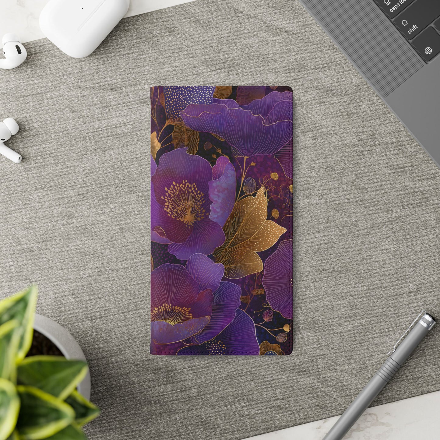 Imperial Petals – Vegan Leather Samsung Flip Phone Case
