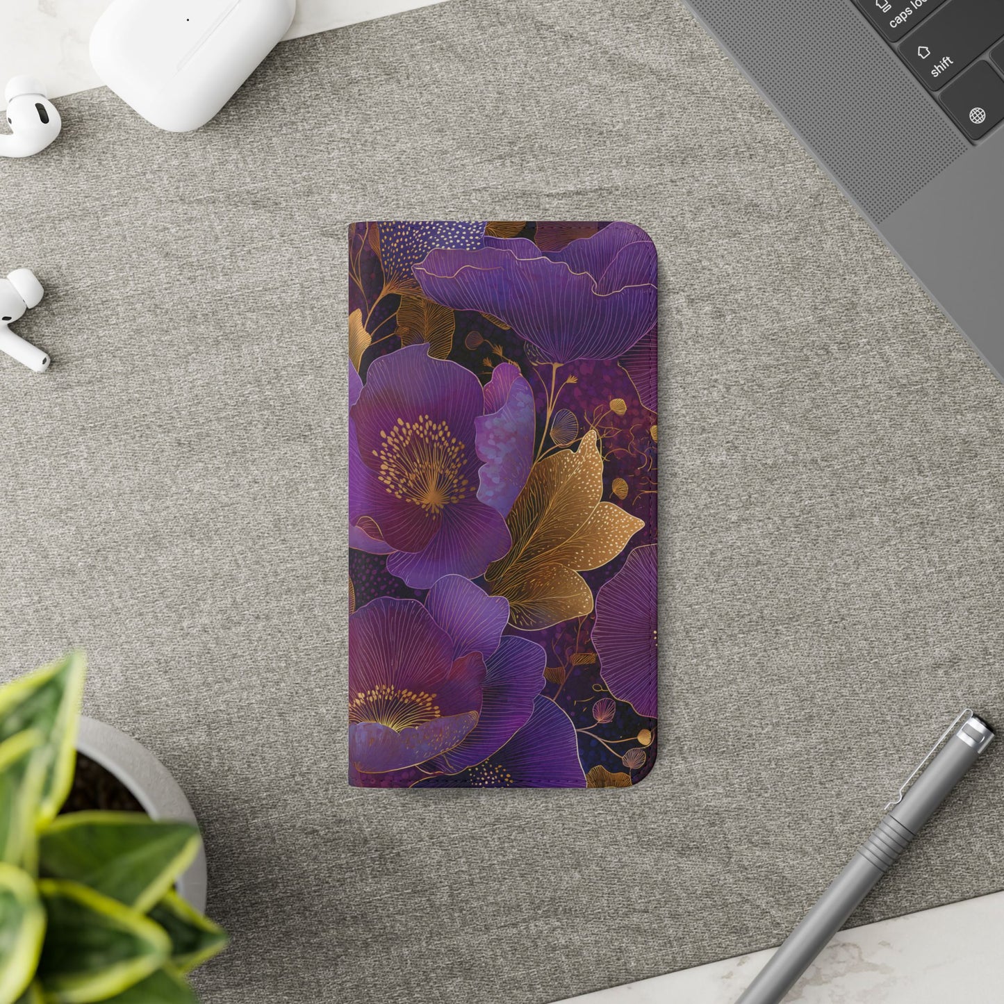 Imperial Petals – Vegan Leather Samsung Flip Phone Case