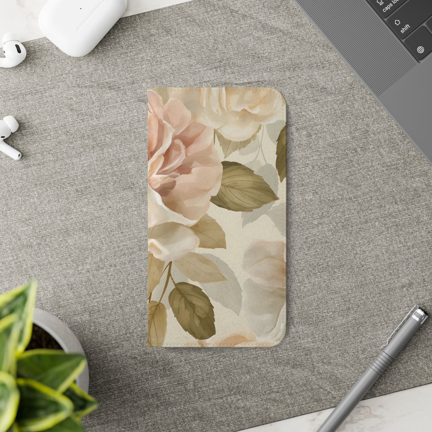 Soft Rose Elegance – iPhone Wallet Case