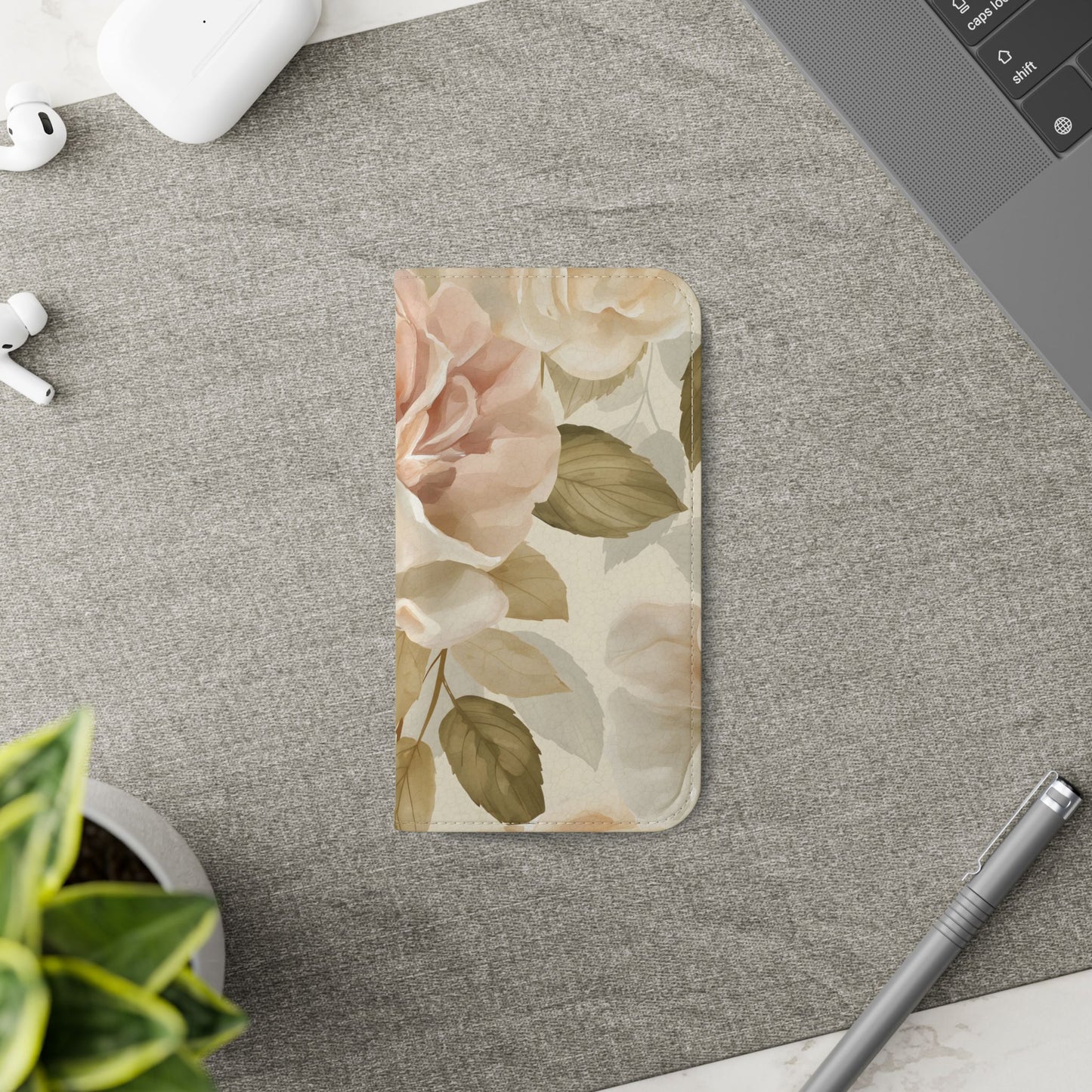Soft Rose Elegance – iPhone Wallet Case
