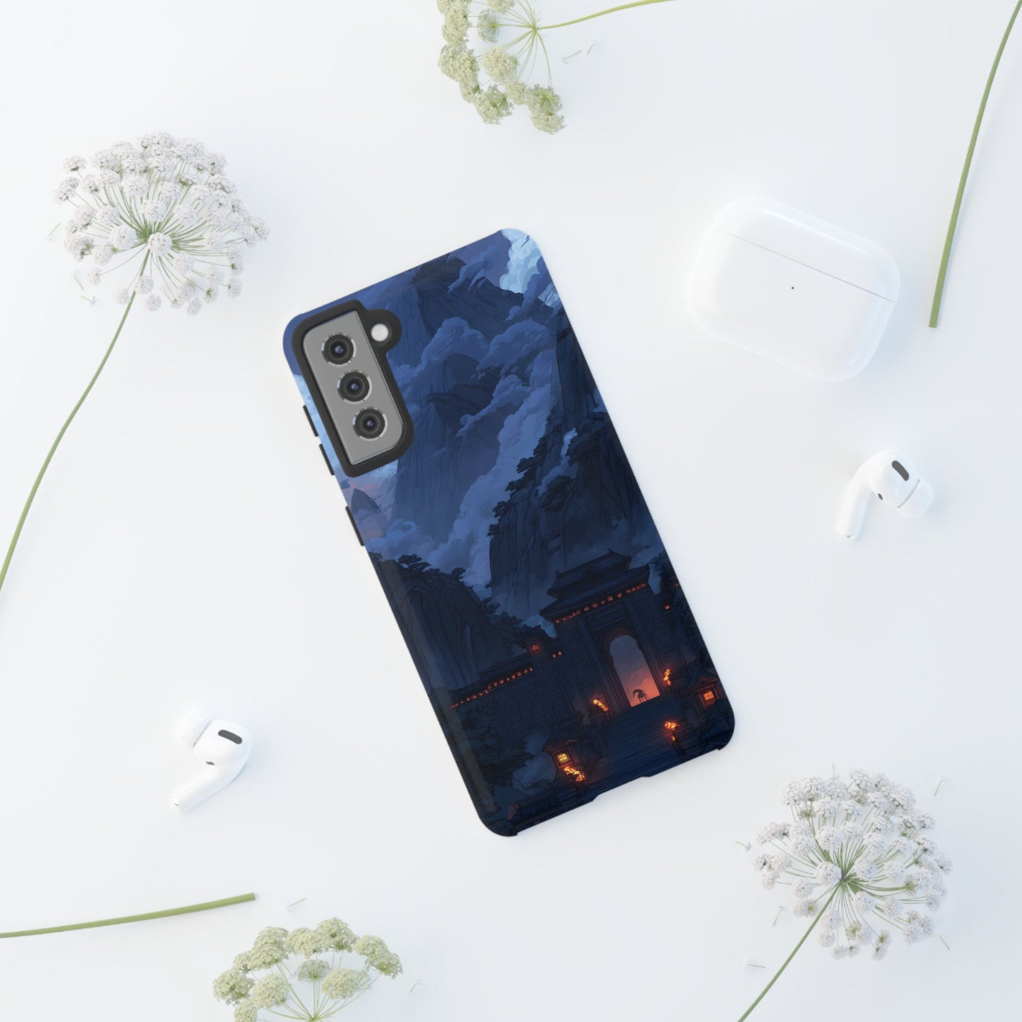 Mountain Fortress โ Tough Glossy Samsung Galaxy Case