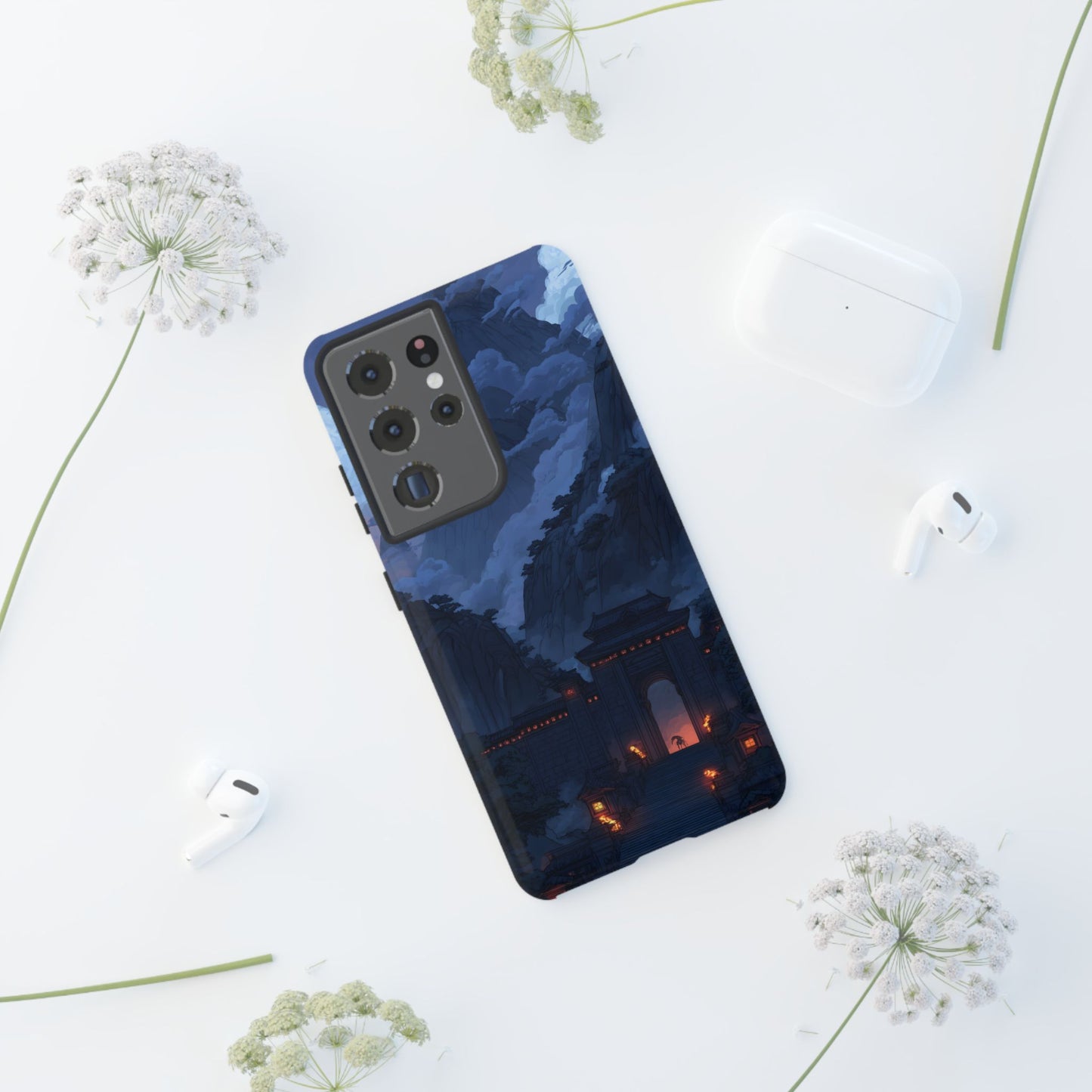 Mountain Fortress โ Tough Glossy Samsung Galaxy Case