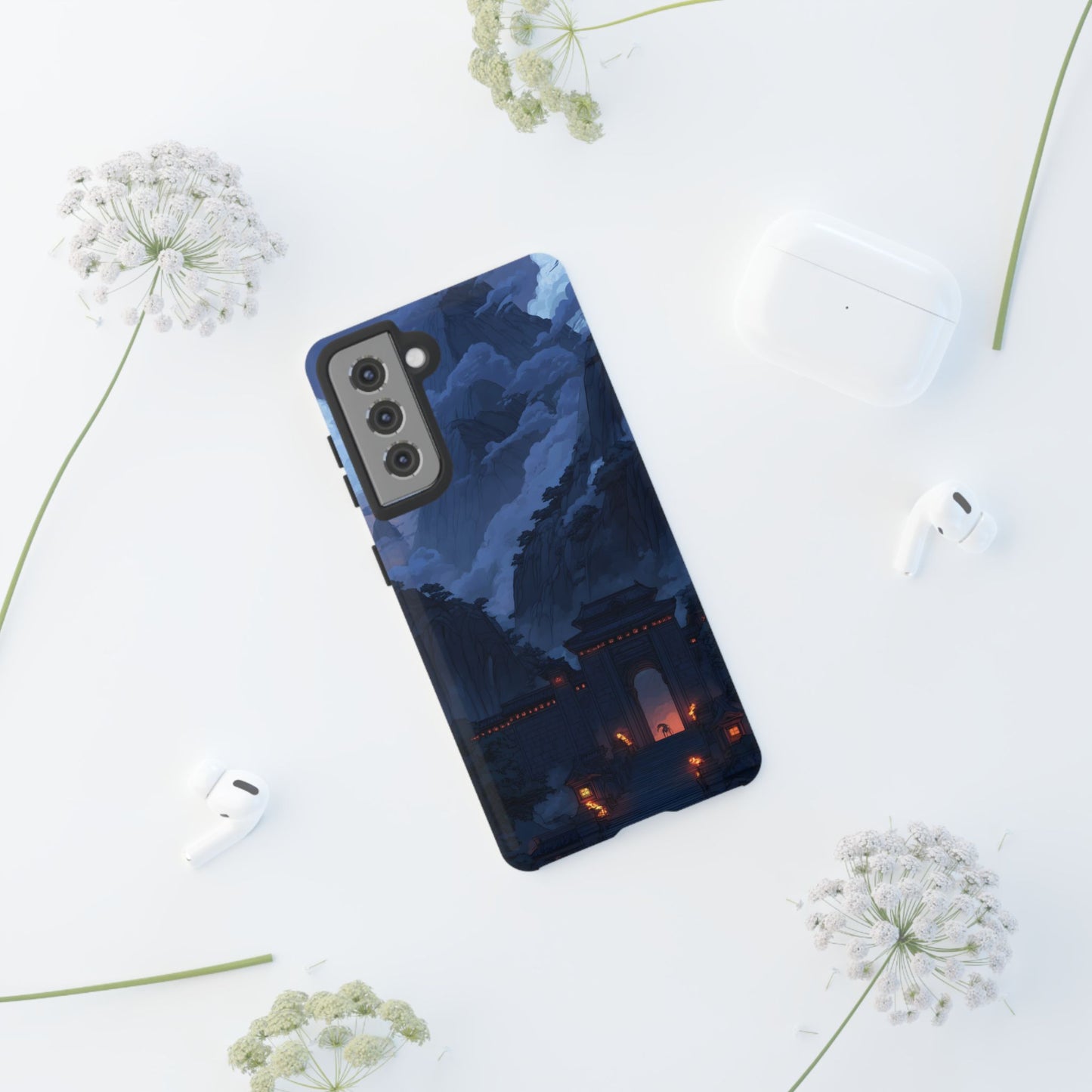 Mountain Fortress โ Tough Glossy Samsung Galaxy Case