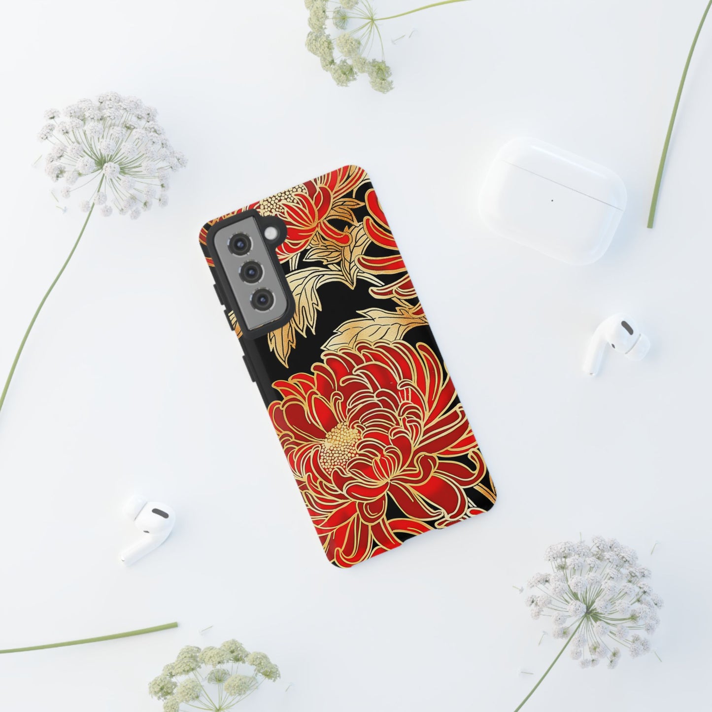 Ember Petals โ Tough Glossy Samsung Galaxy Case