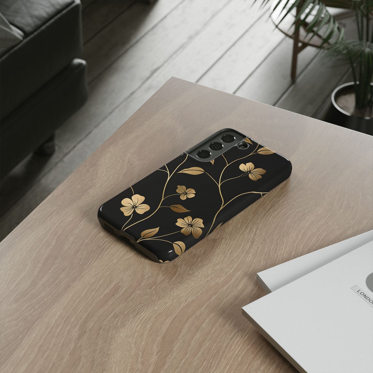 Golden Elegance – Tough Glossy Samsung Galaxy Case