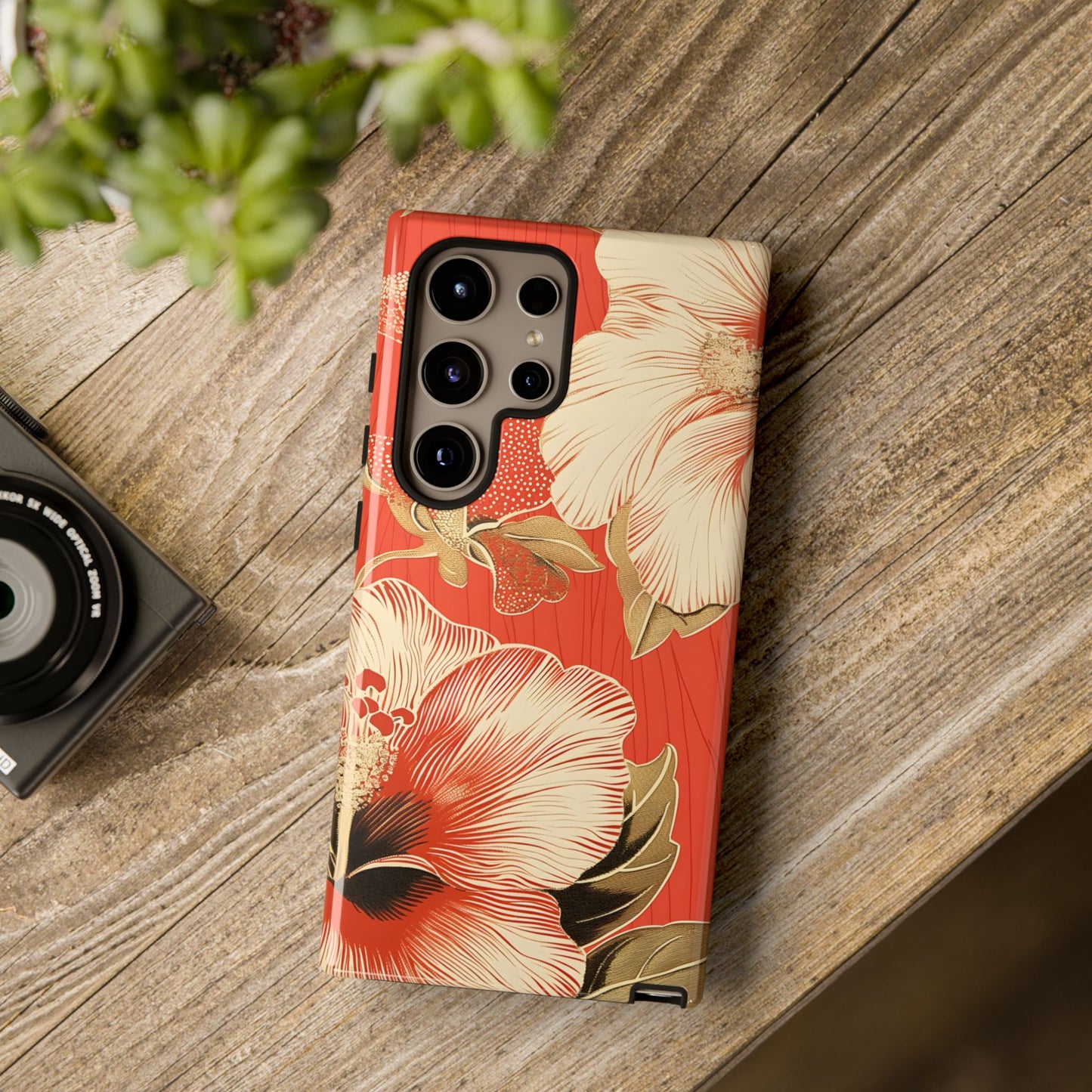 Golden Hibiscus โ Tough Glossy Samsung Galaxy Case