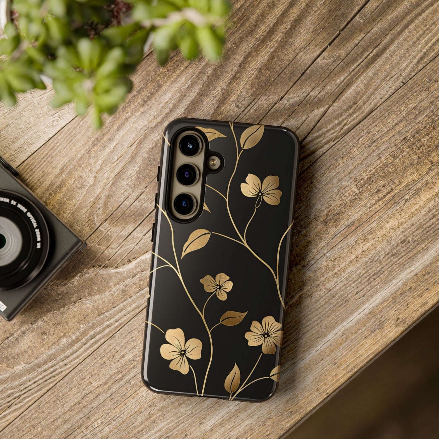 Golden Elegance – Tough Glossy Samsung Galaxy Case