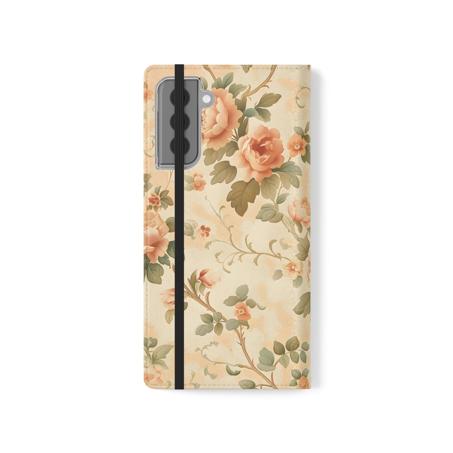 Vintage Bloom โ Vegan Leather Wallet Samsung Case