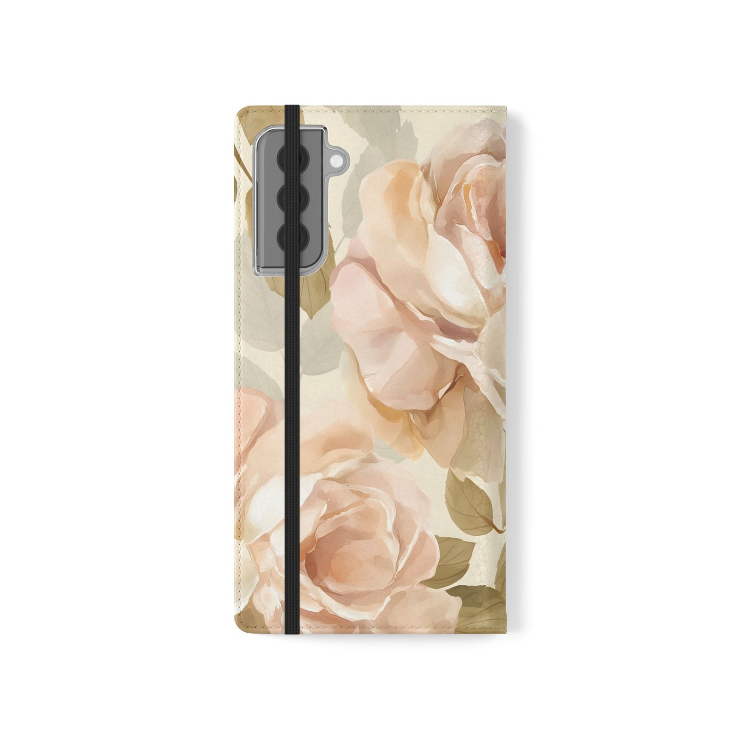 Soft Rose Elegance โ Vegan Leather Wallet Samsung Case
