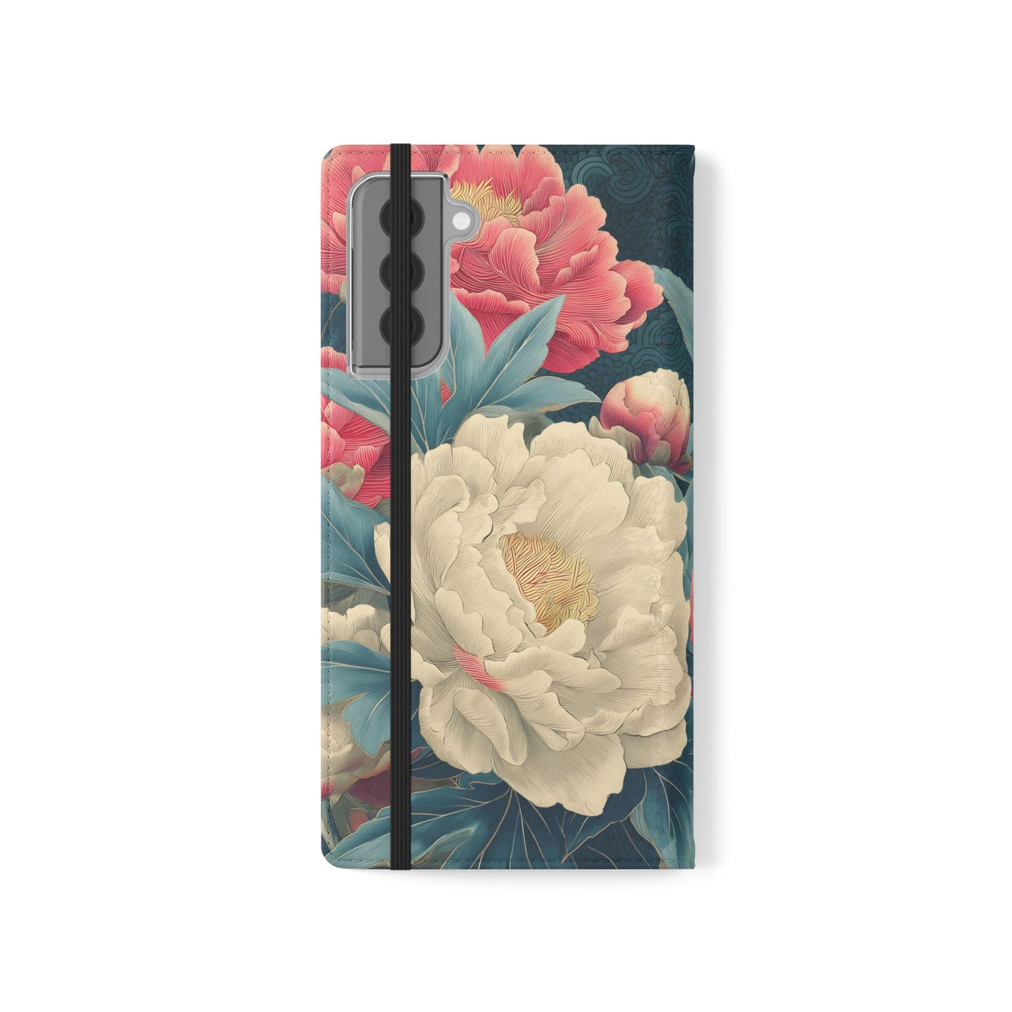 Floral Whispers – Vegan Leather Flip Samsung Case
