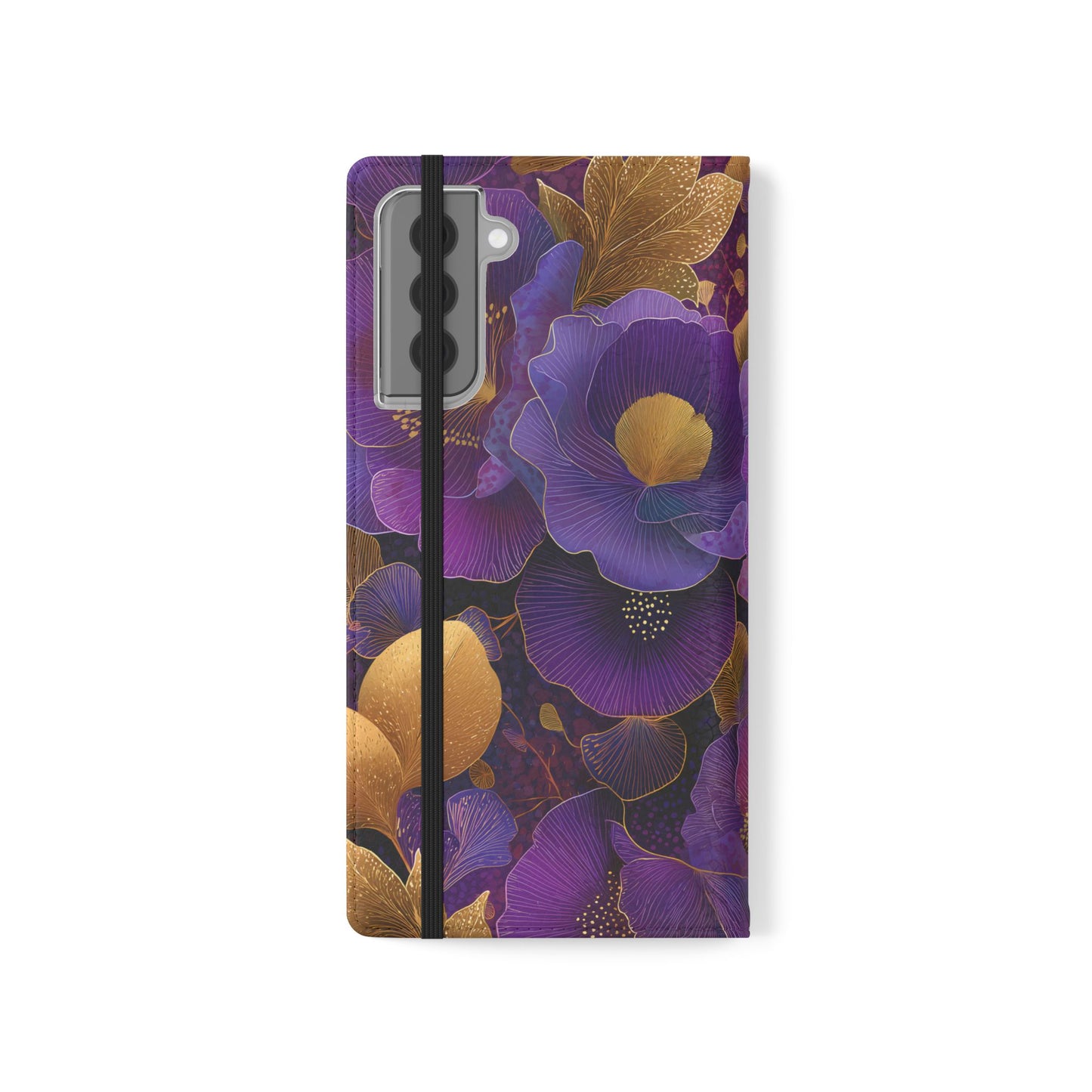 Imperial Petals – Vegan Leather Samsung Flip Phone Case
