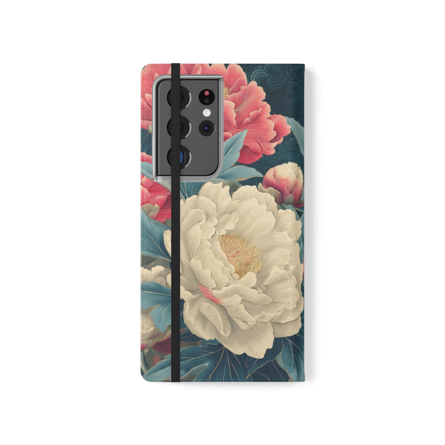 Floral Whispers – Vegan Leather Flip Samsung Case