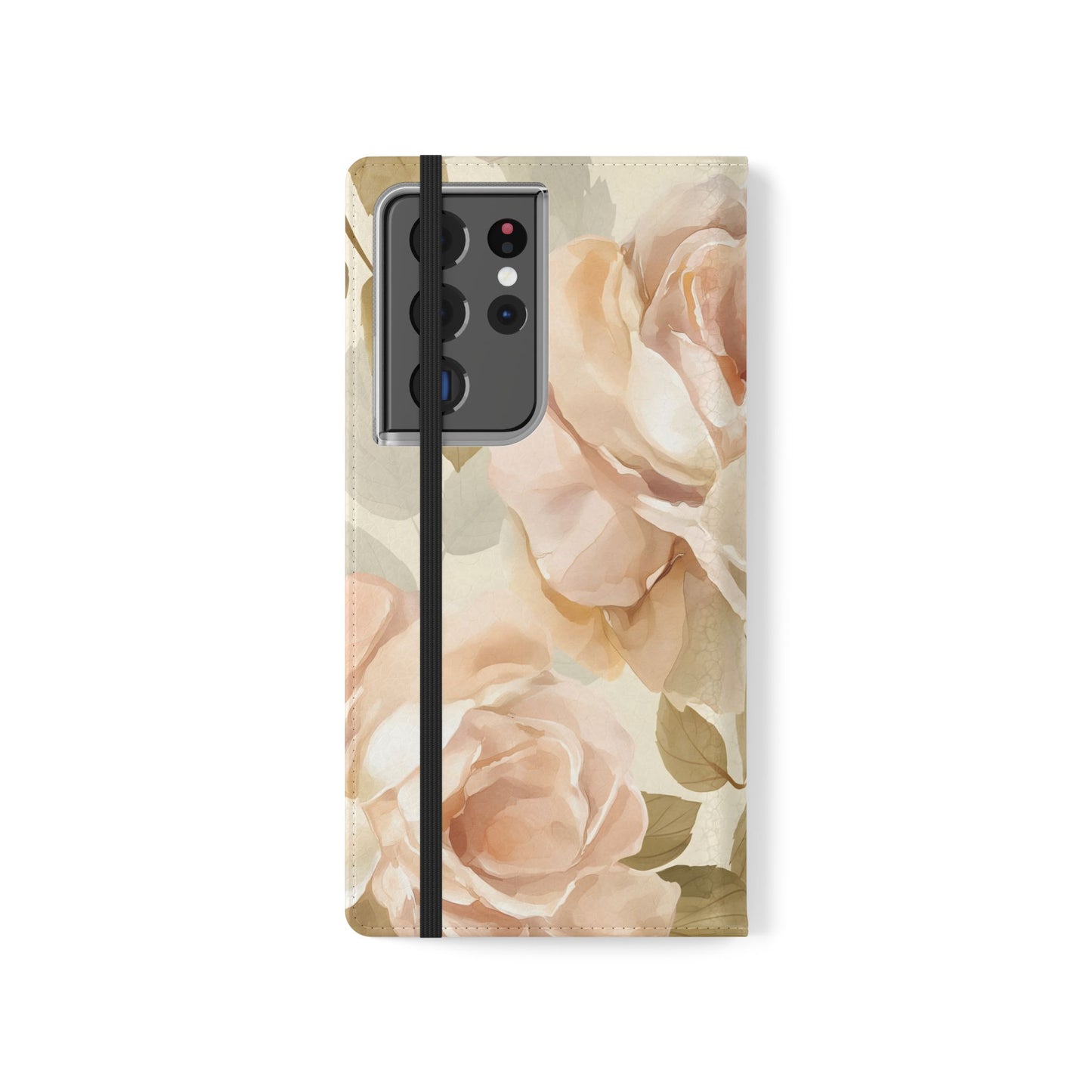 Soft Rose Elegance โ Vegan Leather Wallet Samsung Case
