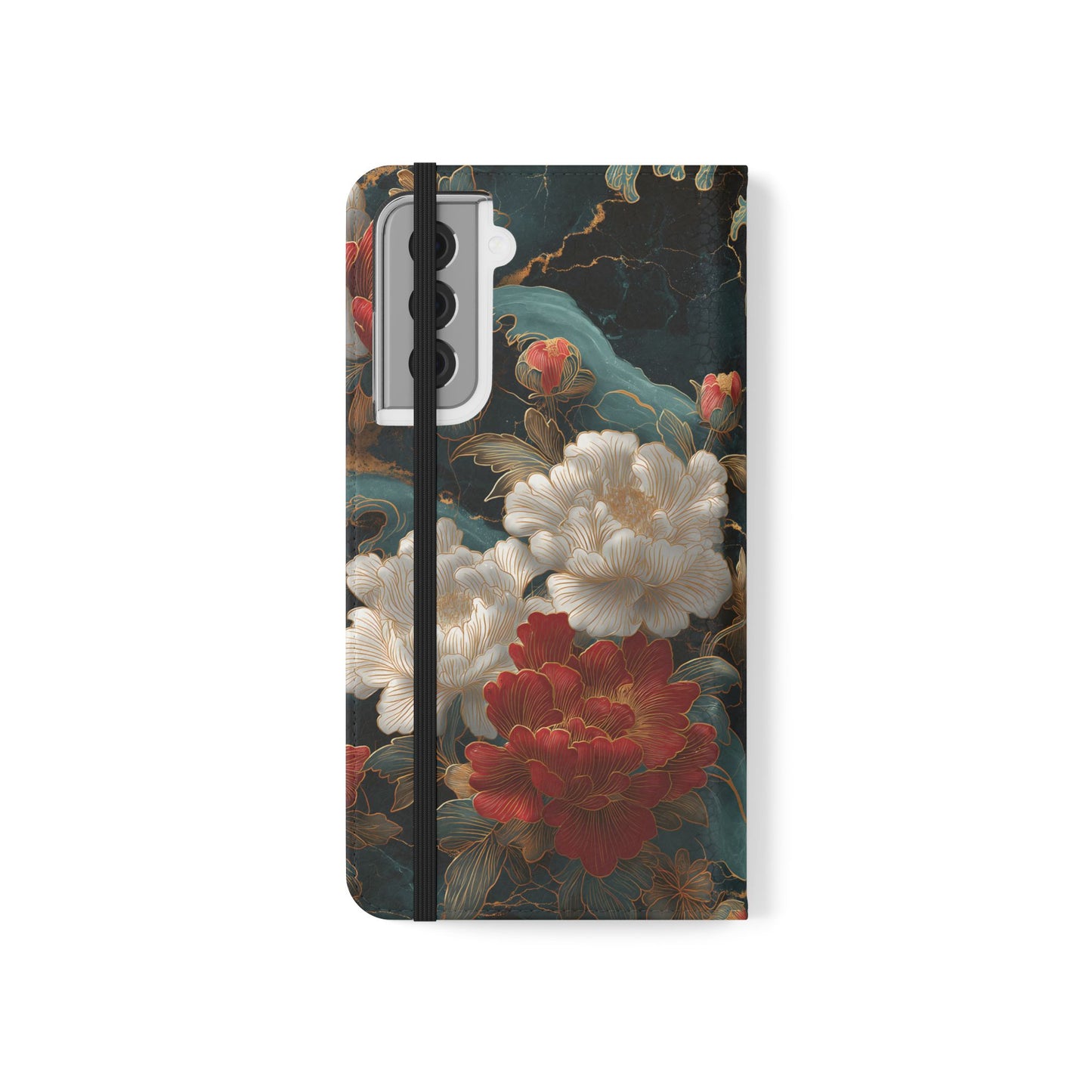 Crimson Tides – Vegan Leather Samsung Flip Case