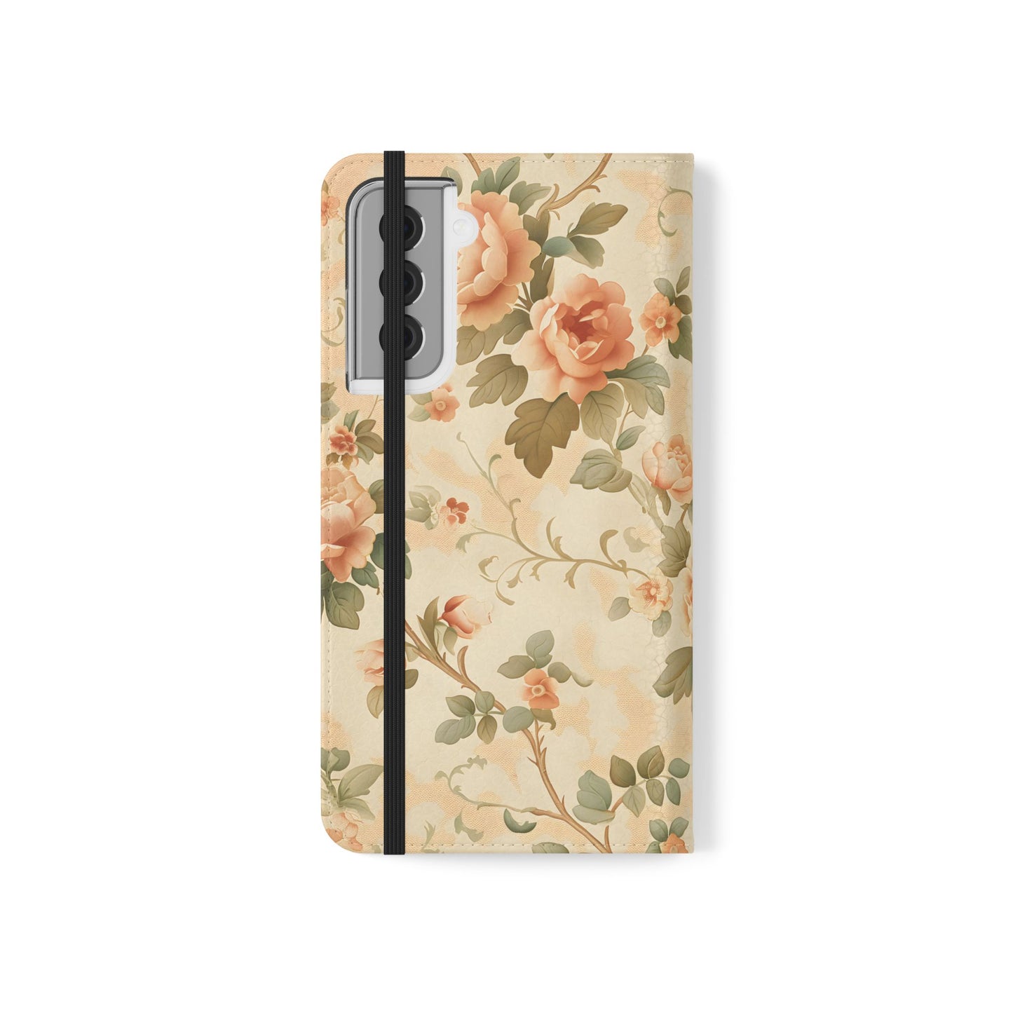 Vintage Bloom โ Vegan Leather Wallet Samsung Case