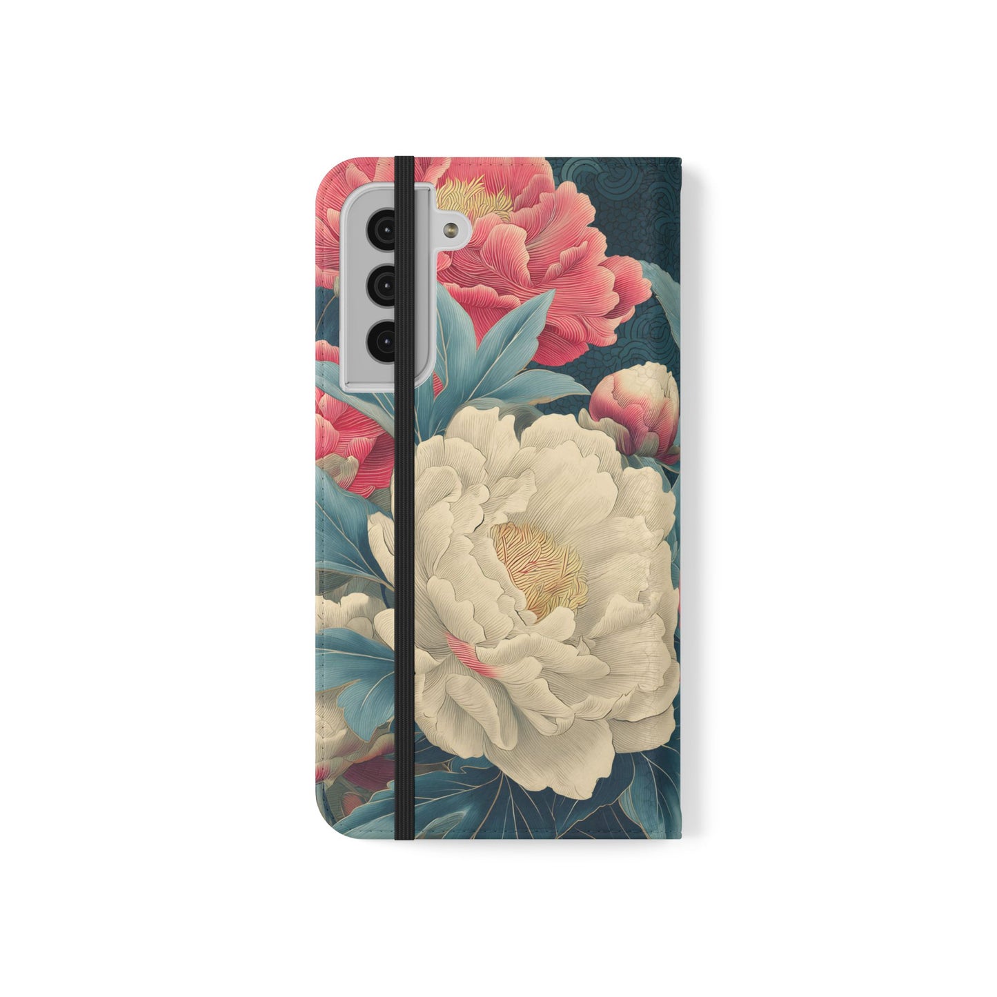 Floral Whispers – Vegan Leather Flip Samsung Case