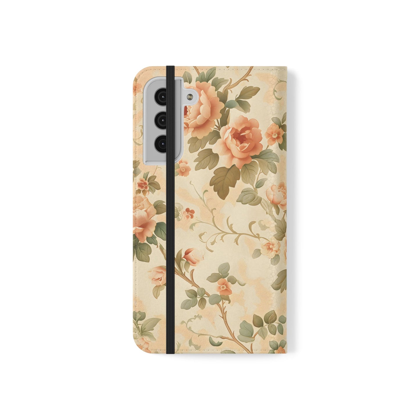 Vintage Bloom โ Vegan Leather Wallet Samsung Case