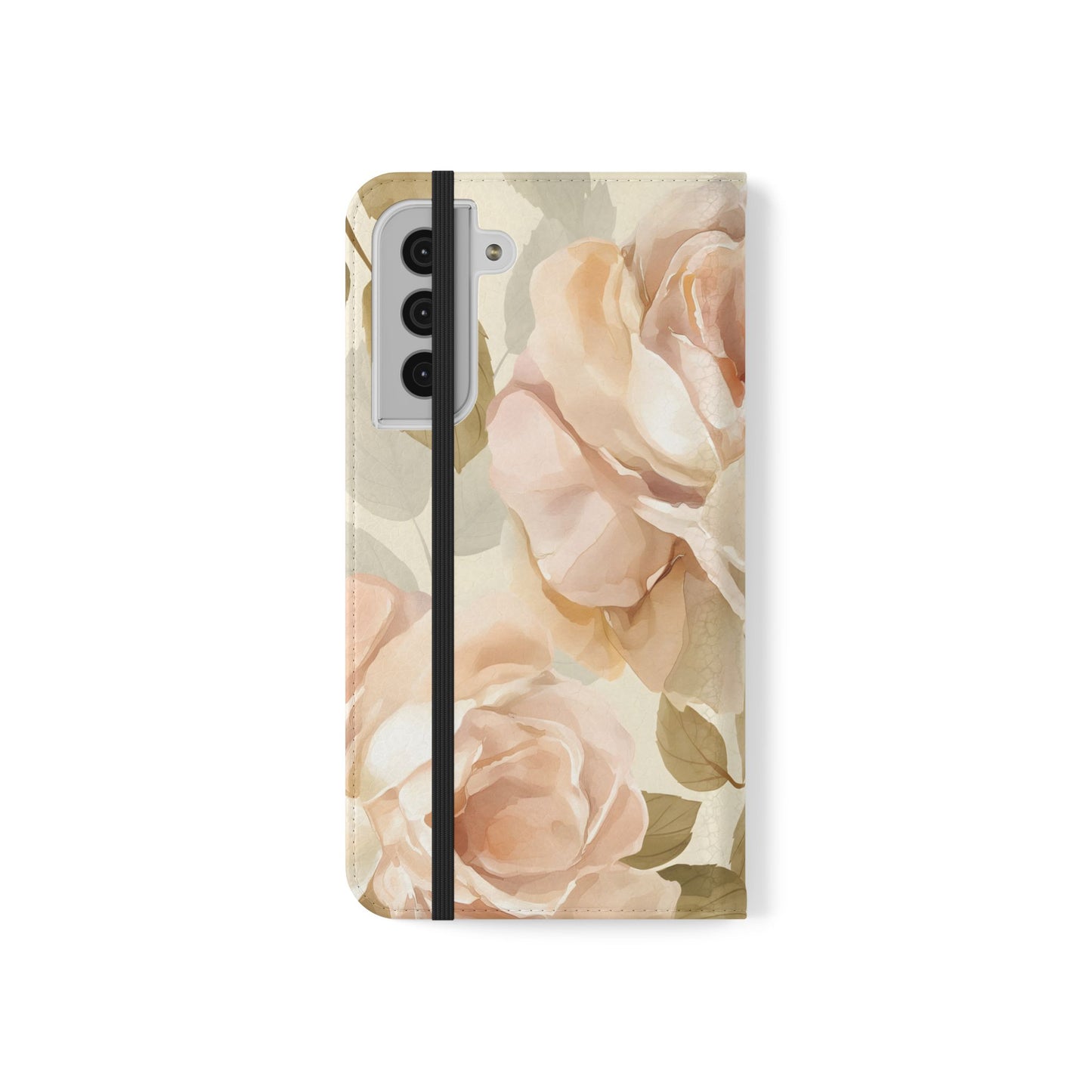 Soft Rose Elegance โ Vegan Leather Wallet Samsung Case