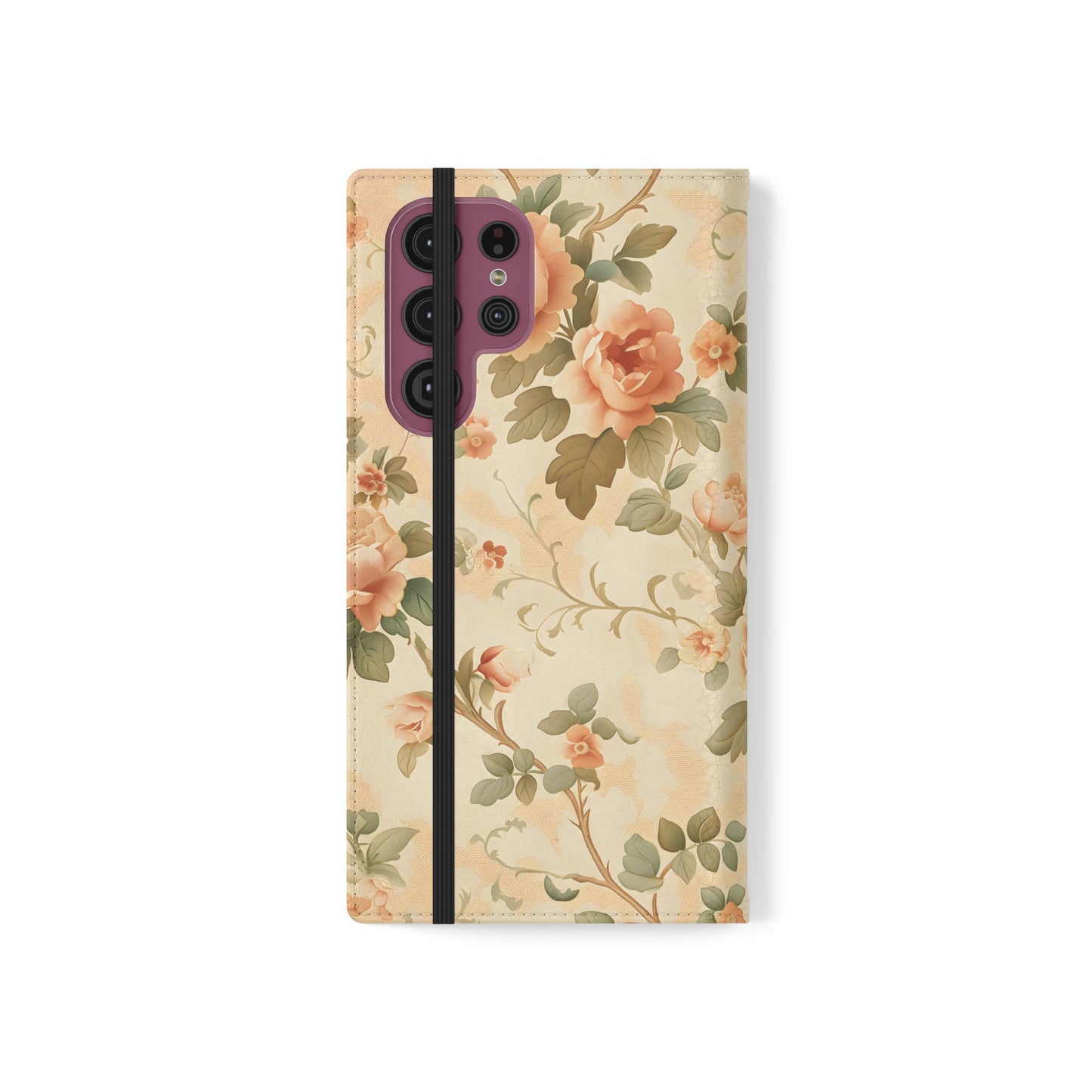 Vintage Bloom โ Vegan Leather Wallet Samsung Case